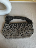 Party Wear Rhinestone Bow Bag - Black