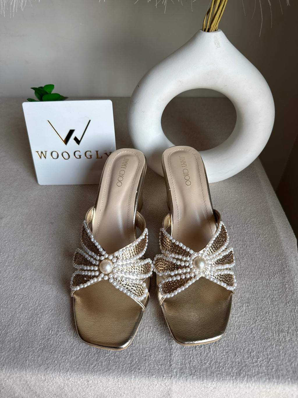 Jimmy Choo Pearl Heels - Champagne
