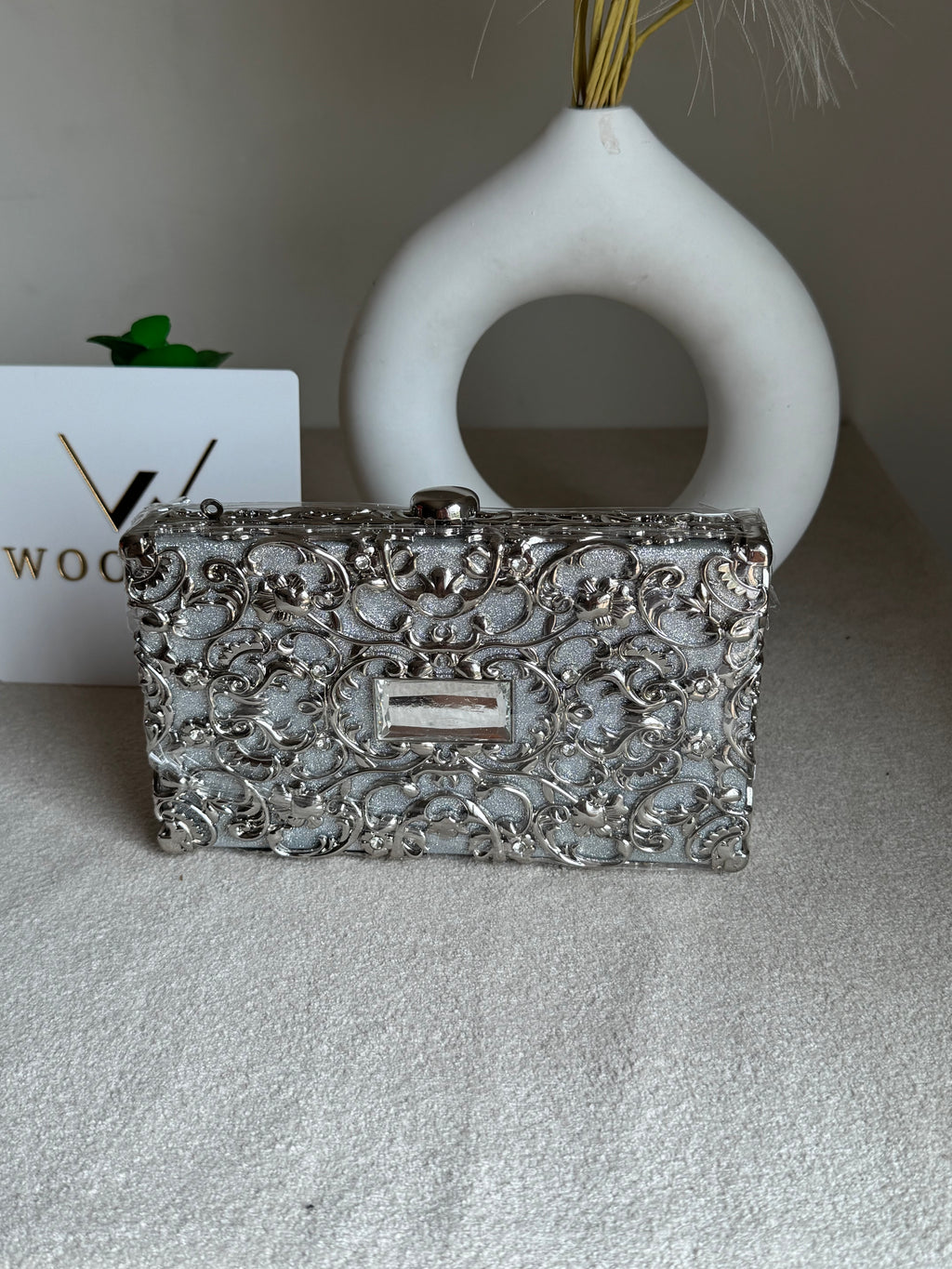 Maison Clutch Silver