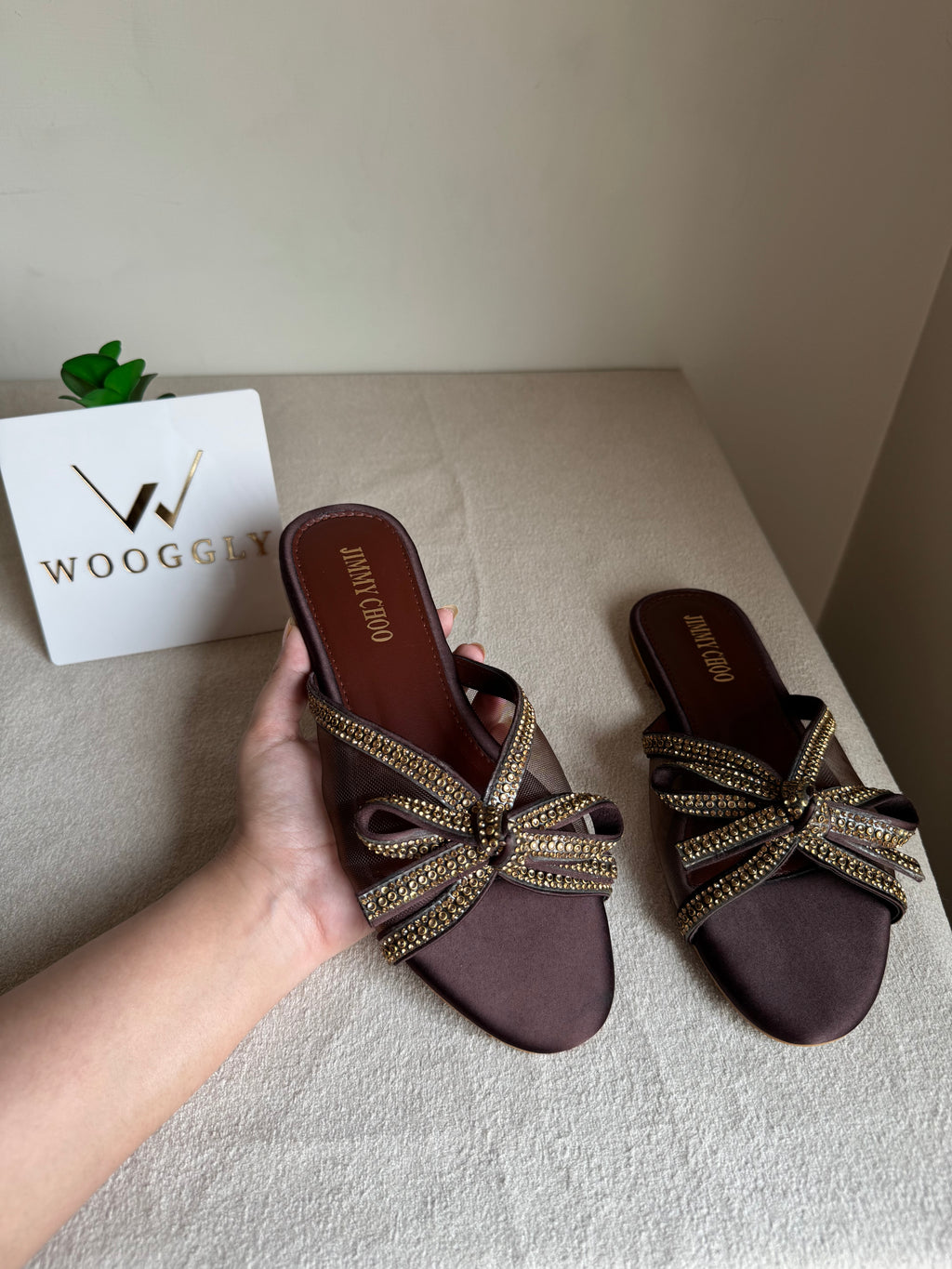 Jimmy Choo Slides - Brown