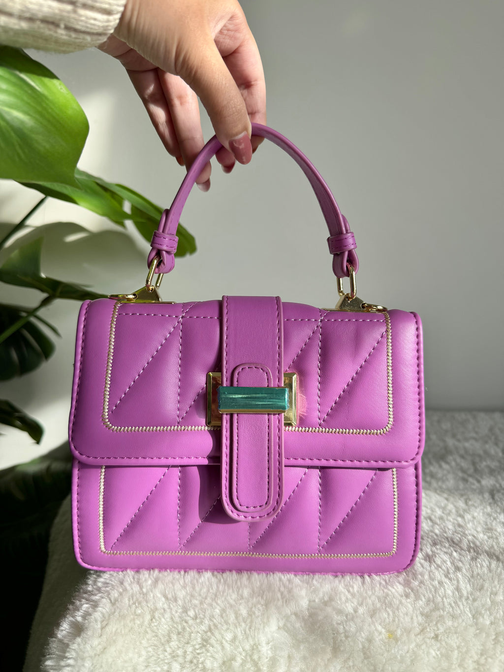 Luna Bag with Long Strap (Mauve)