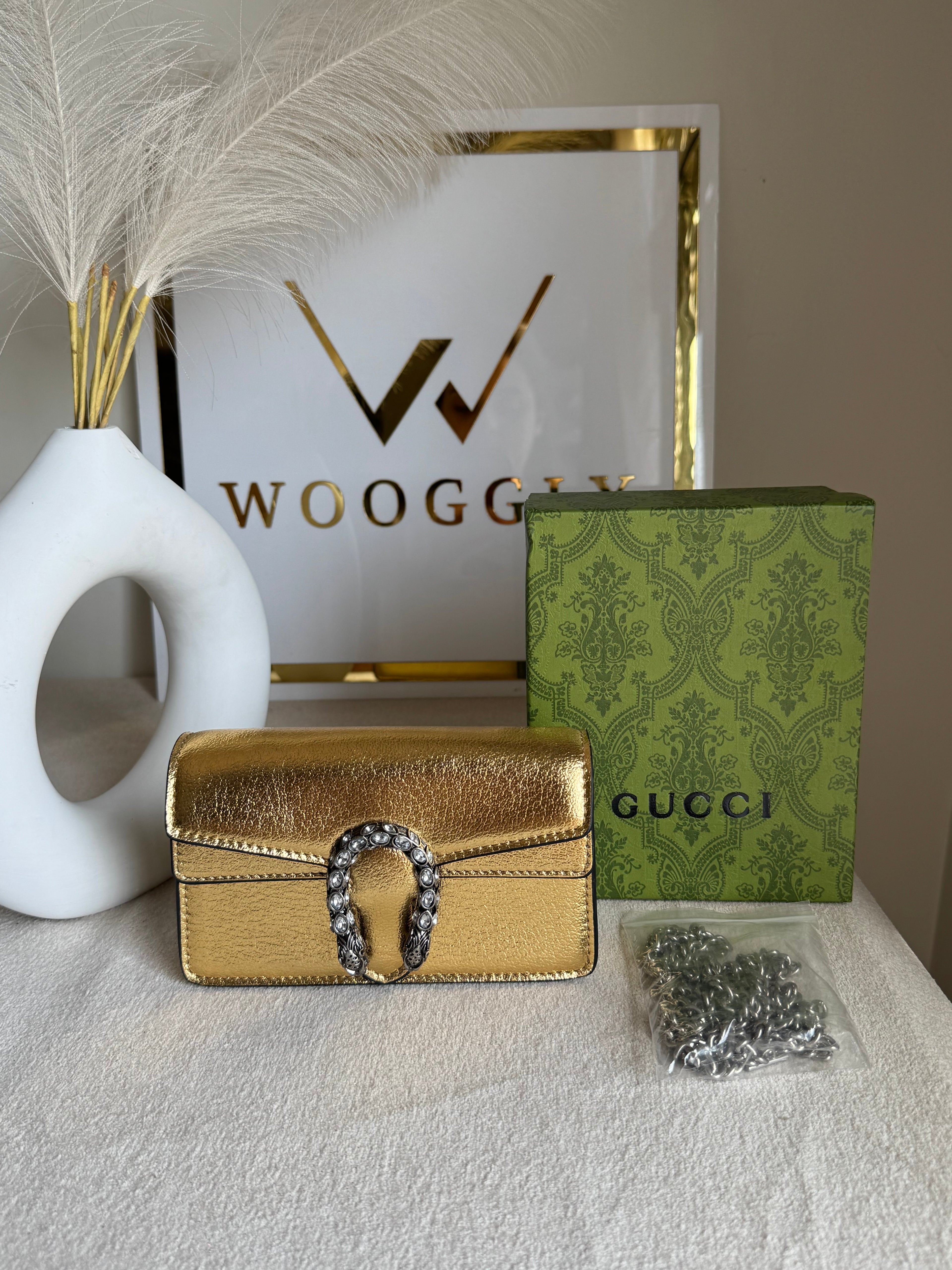 Viral Mini Gucci Bag Gold - Box Packing