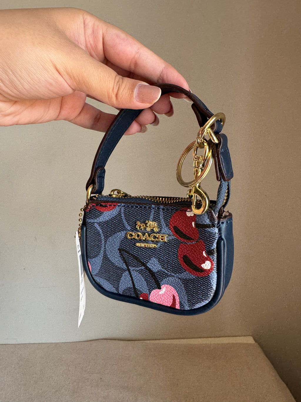 Premium Coach Baby Teri Bag Charm - Blue