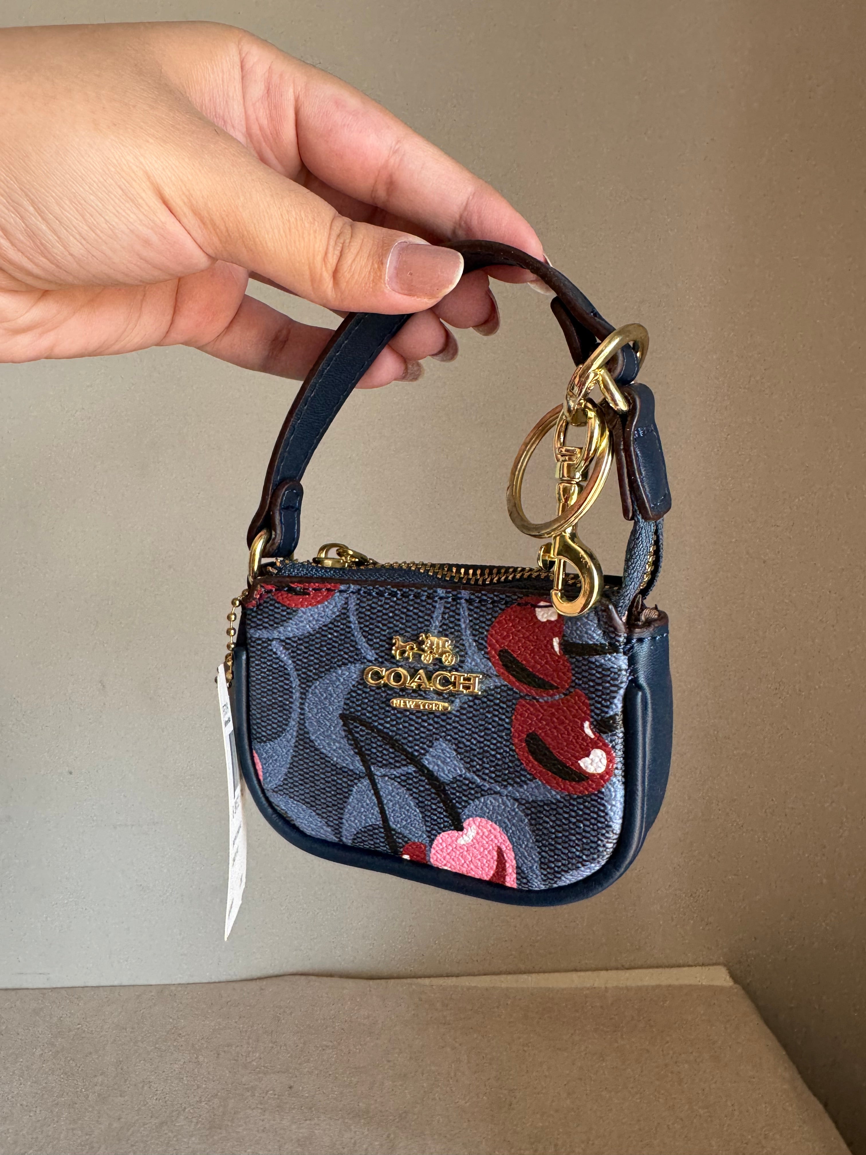 Premium Coach Baby Teri Bag Charm - Blue
