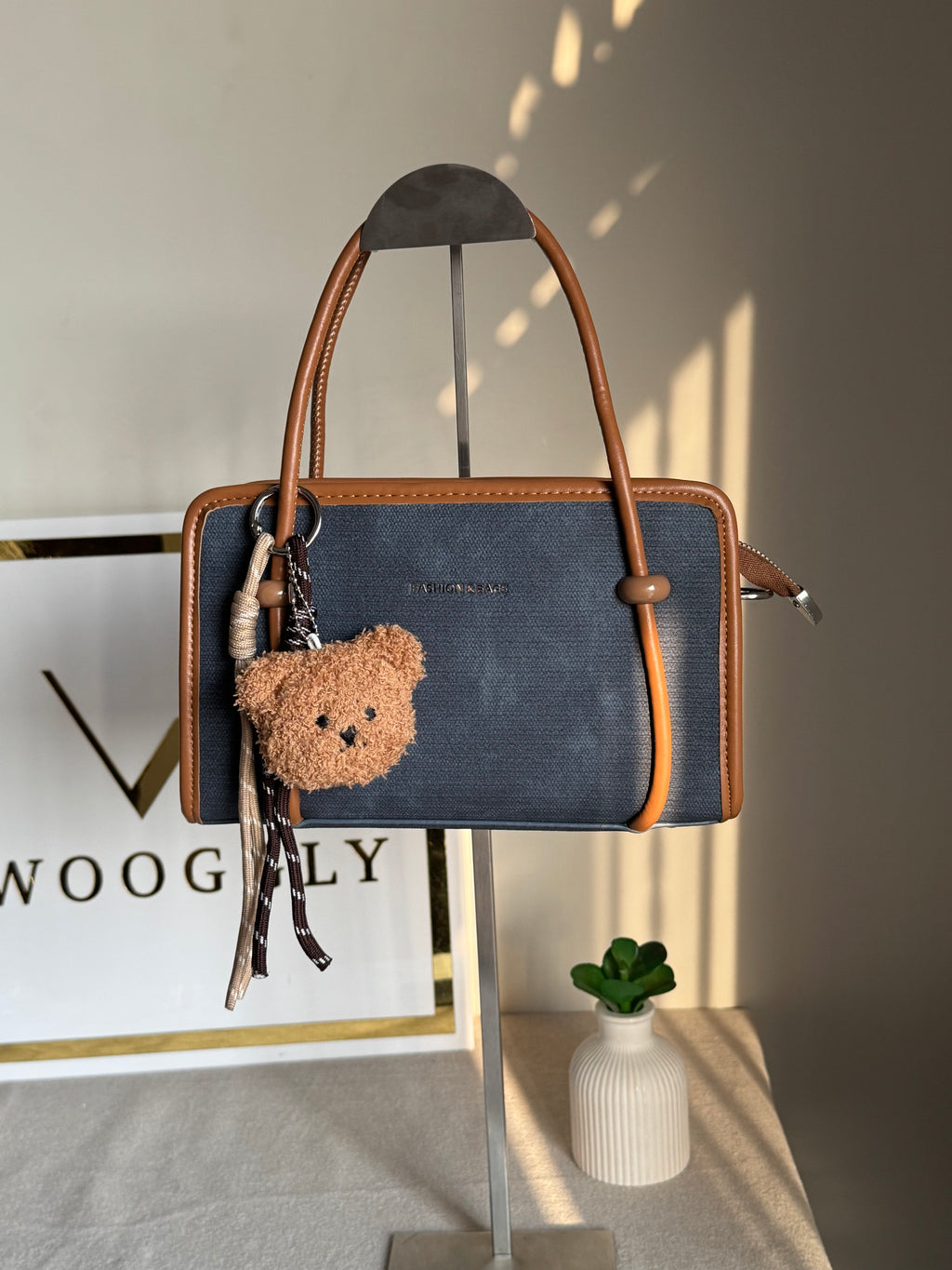 Coco Blue Teddy Bag with Teddy Bag Charm
