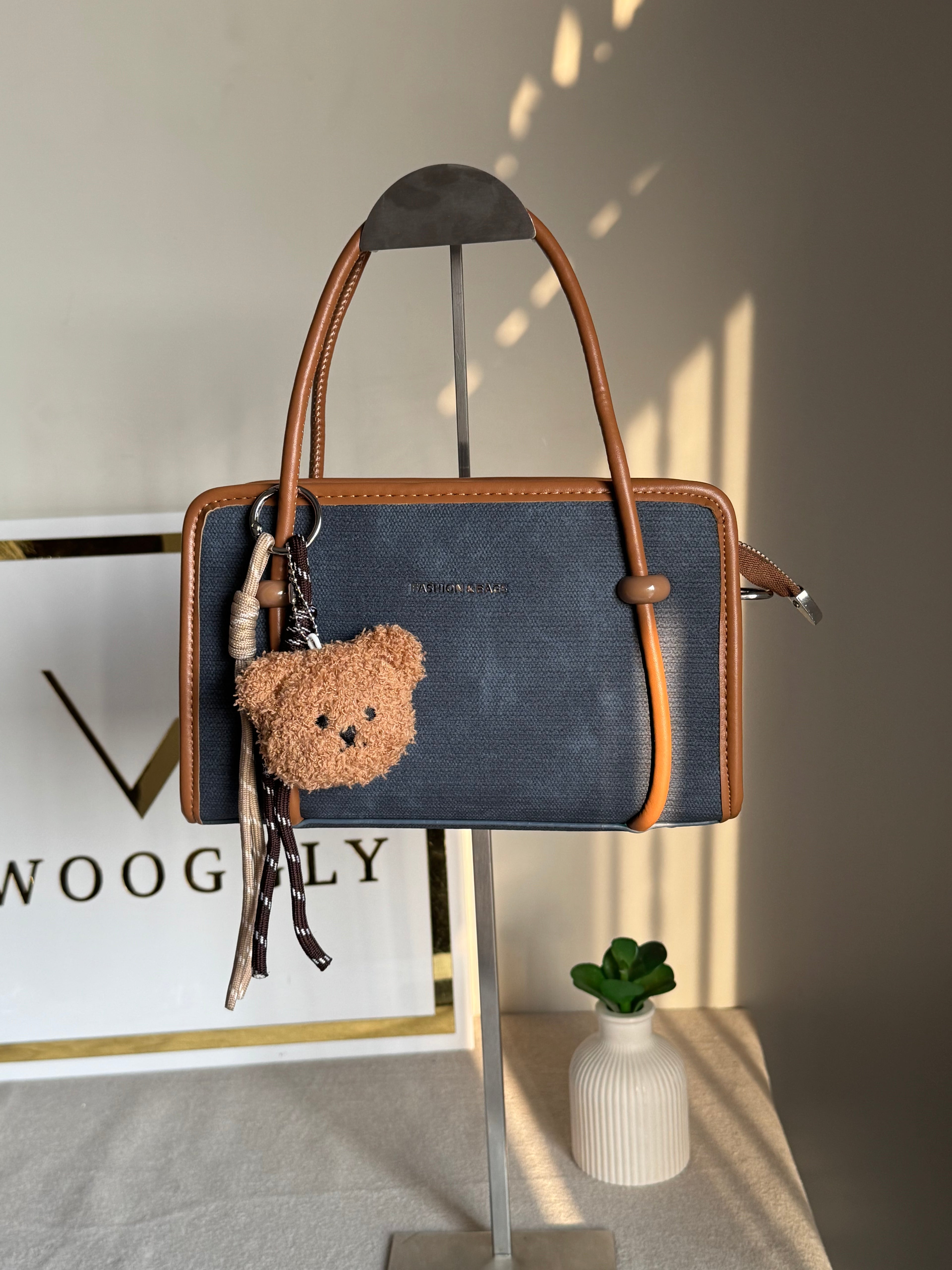 Coco Blue Teddy Bag with Teddy Bag Charm
