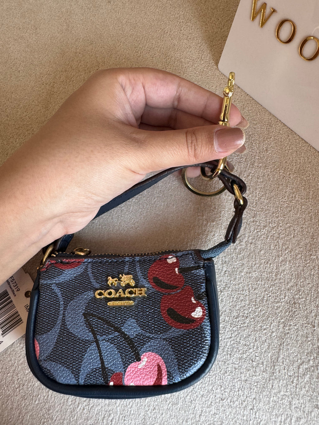 Premium Coach Baby Teri Bag Charm - Blue