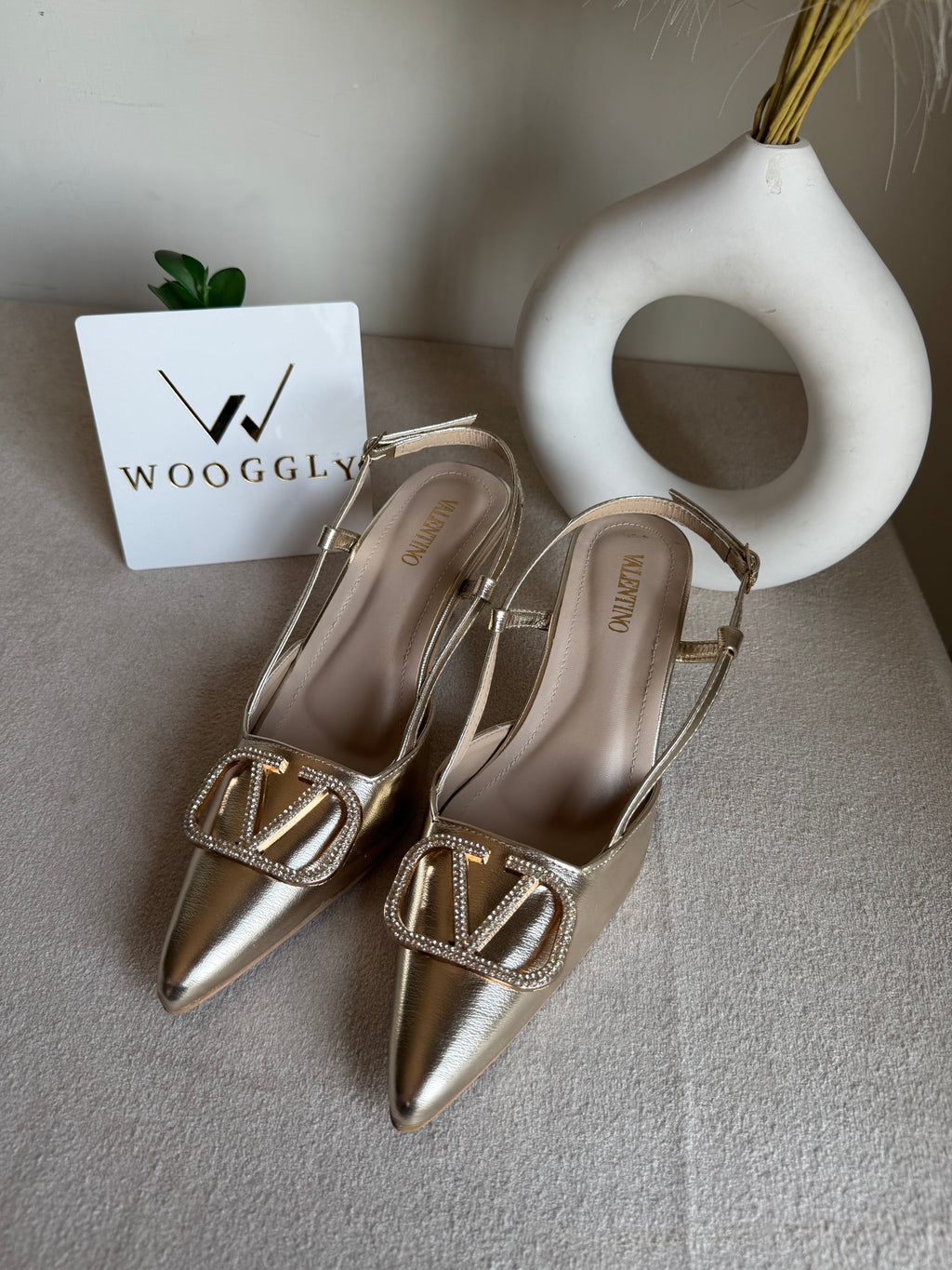 Essential Valentino Champagne Heels