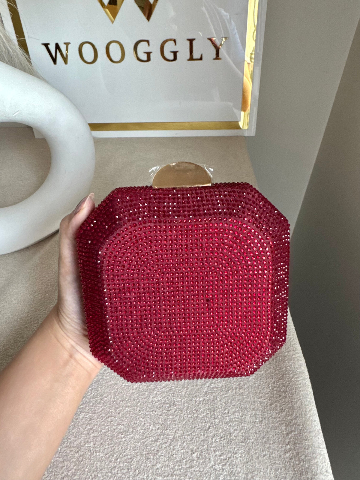 AYLA CLUTCH Red