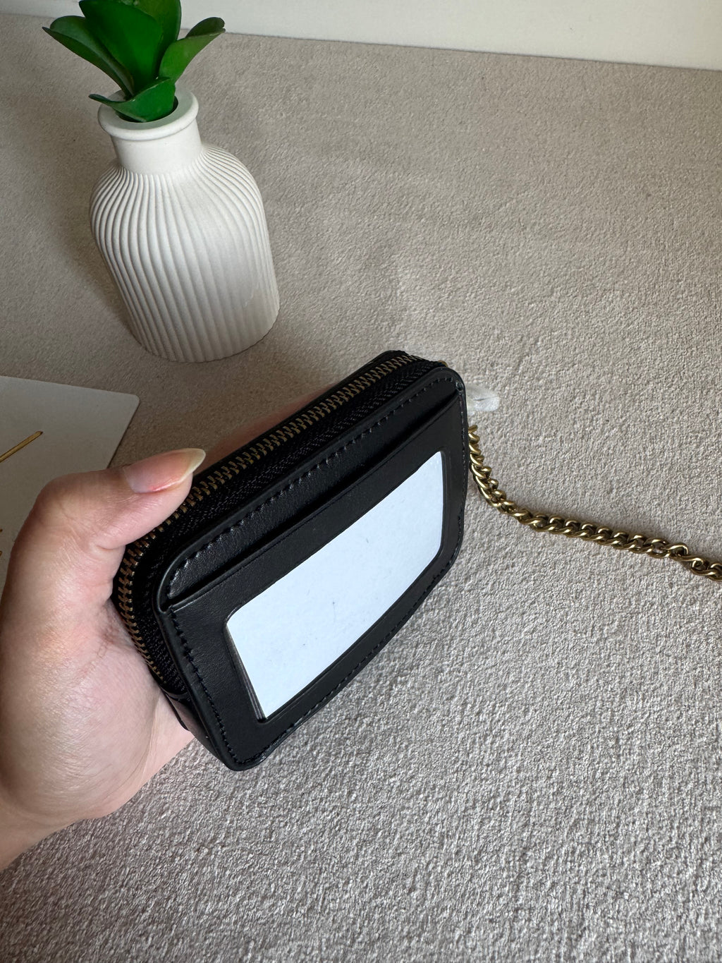 Coach Zip Card Case with Box Packing - Black