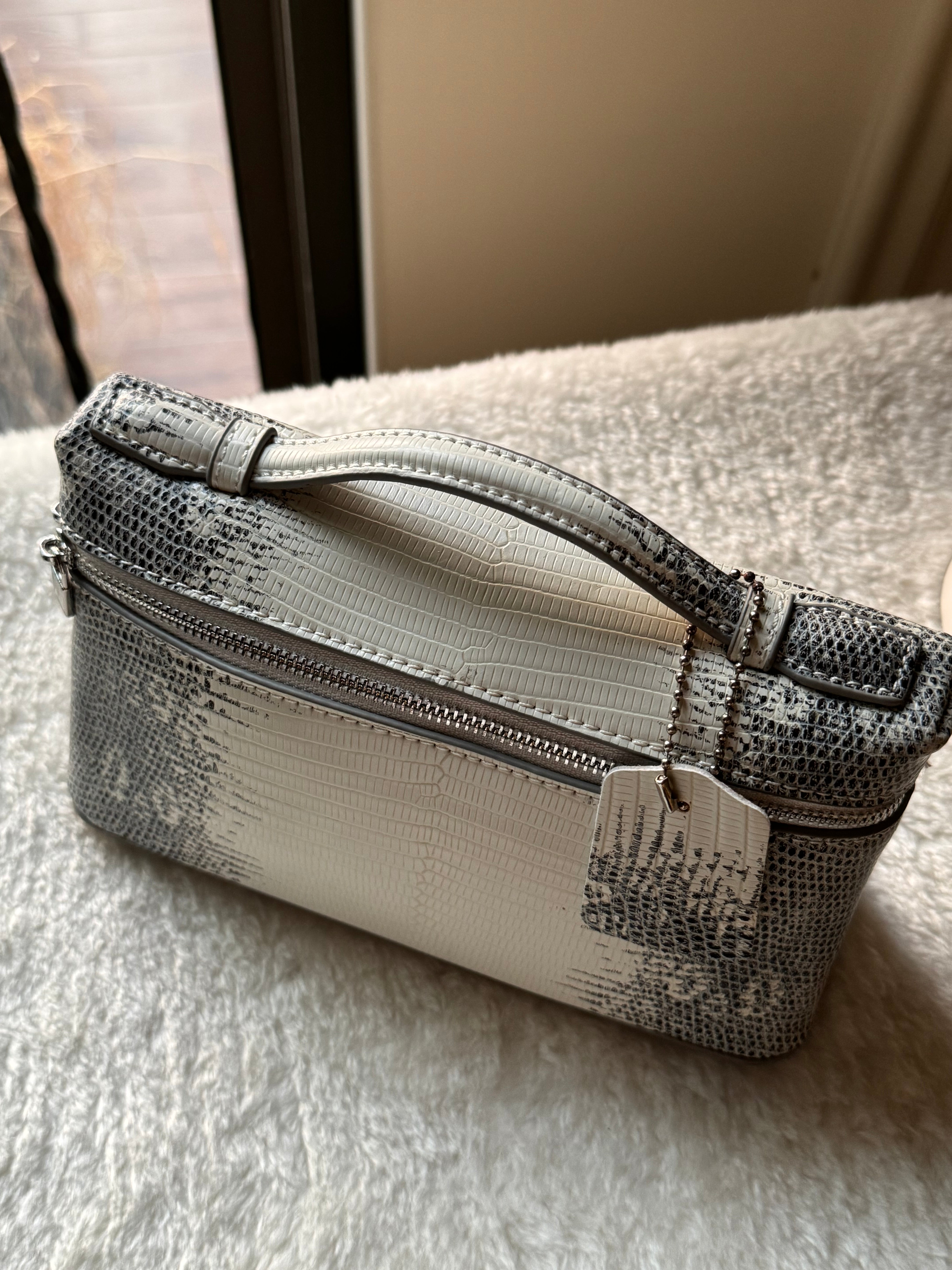 Loro Piana Inspired Pouch Bag (White Textured)
