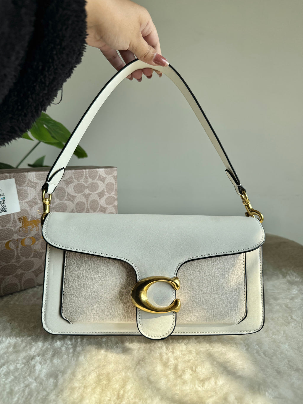 COACH TABBY PREMIUM (Cream & White) - BOX PACKING