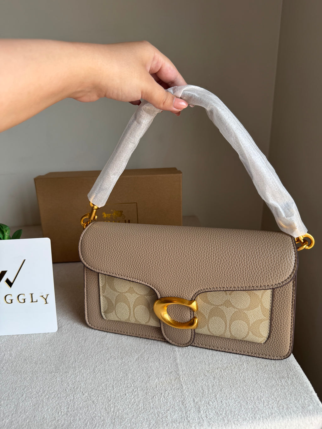 COACH TABBY Canvas Beige Good Quality -  BOX PACKING