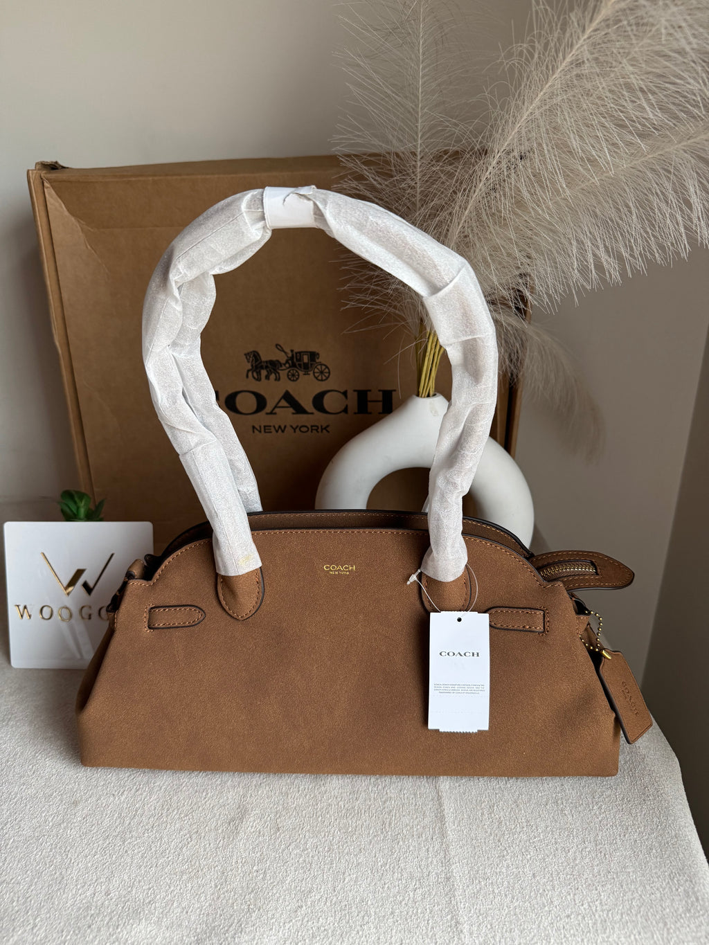 COACH Empire Bag EXTREMELY PREMIUM (Suede Brown) - BOX PACKING