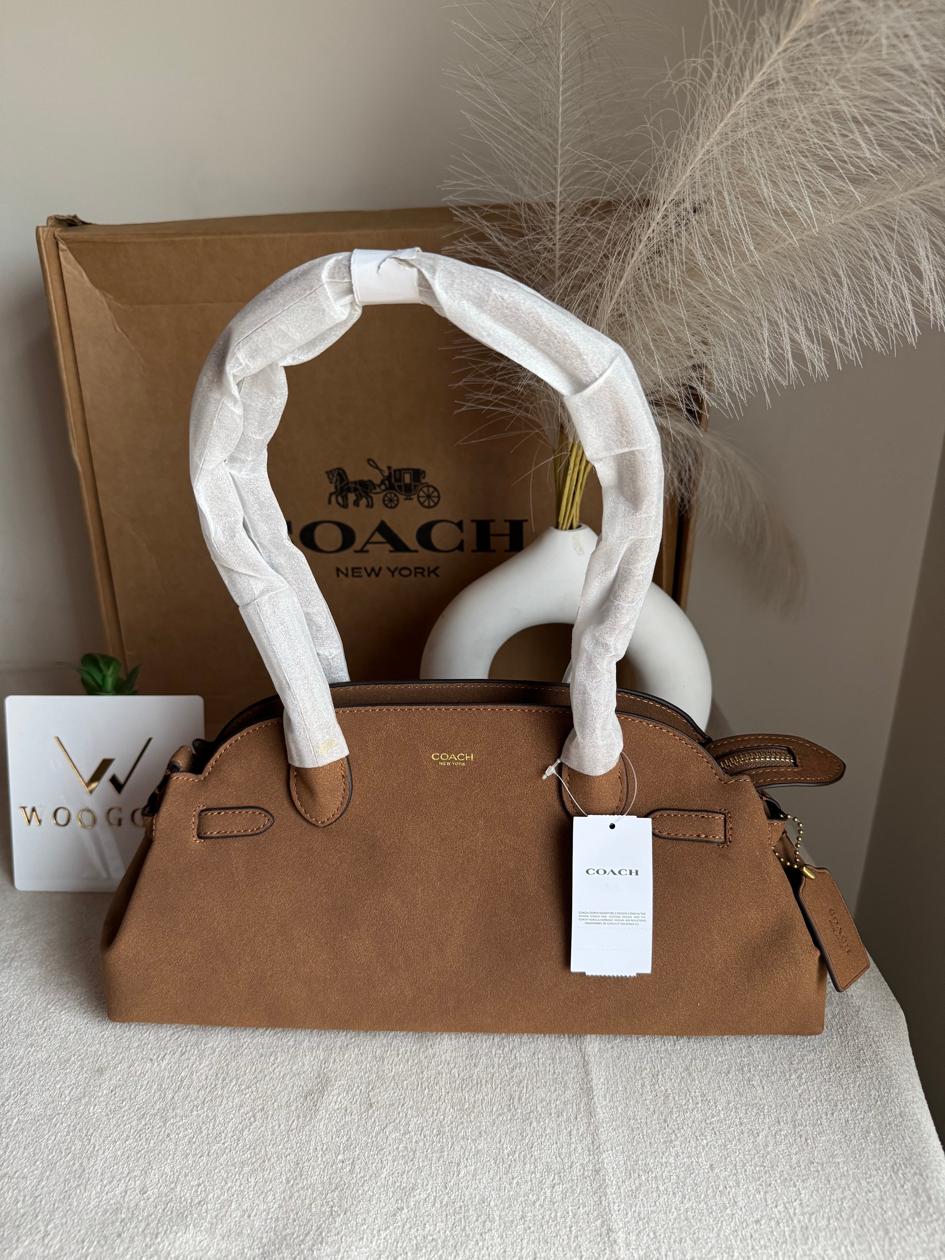 COACH Empire Bag EXTREMELY PREMIUM (Suede Brown) - BOX PACKING