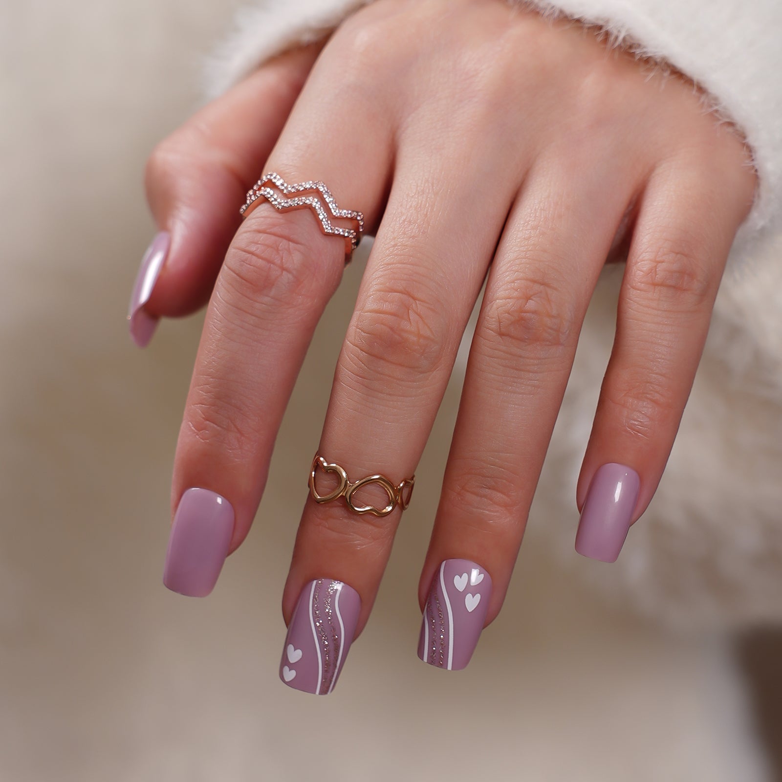 Daisy Dip Press On Nails - 24 Pieces Complete Kit