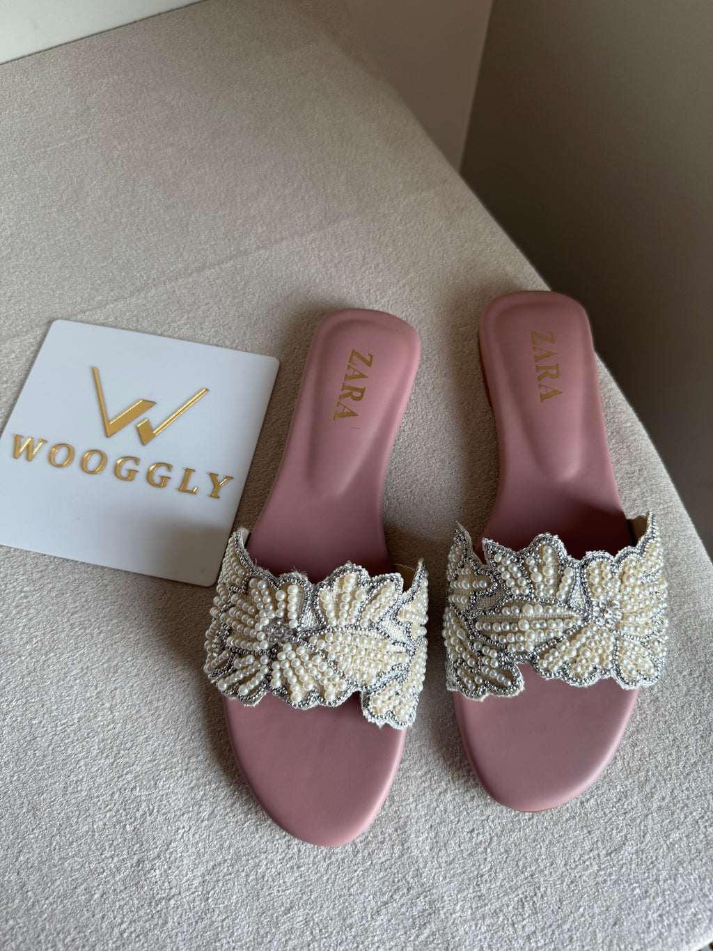 Zara Sugar Bloom Slides - Pink