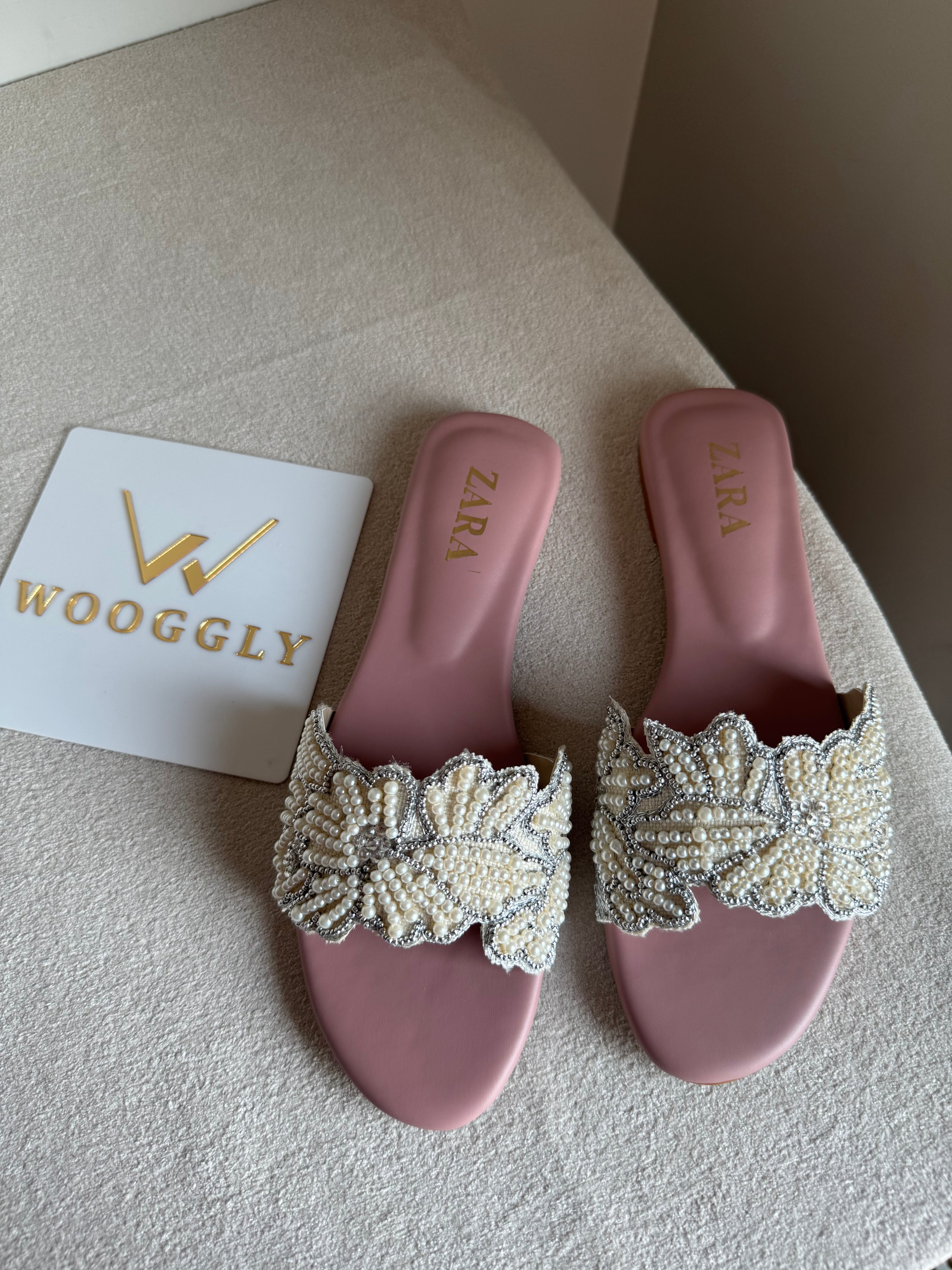 Zara Sugar Bloom Slides - Pink