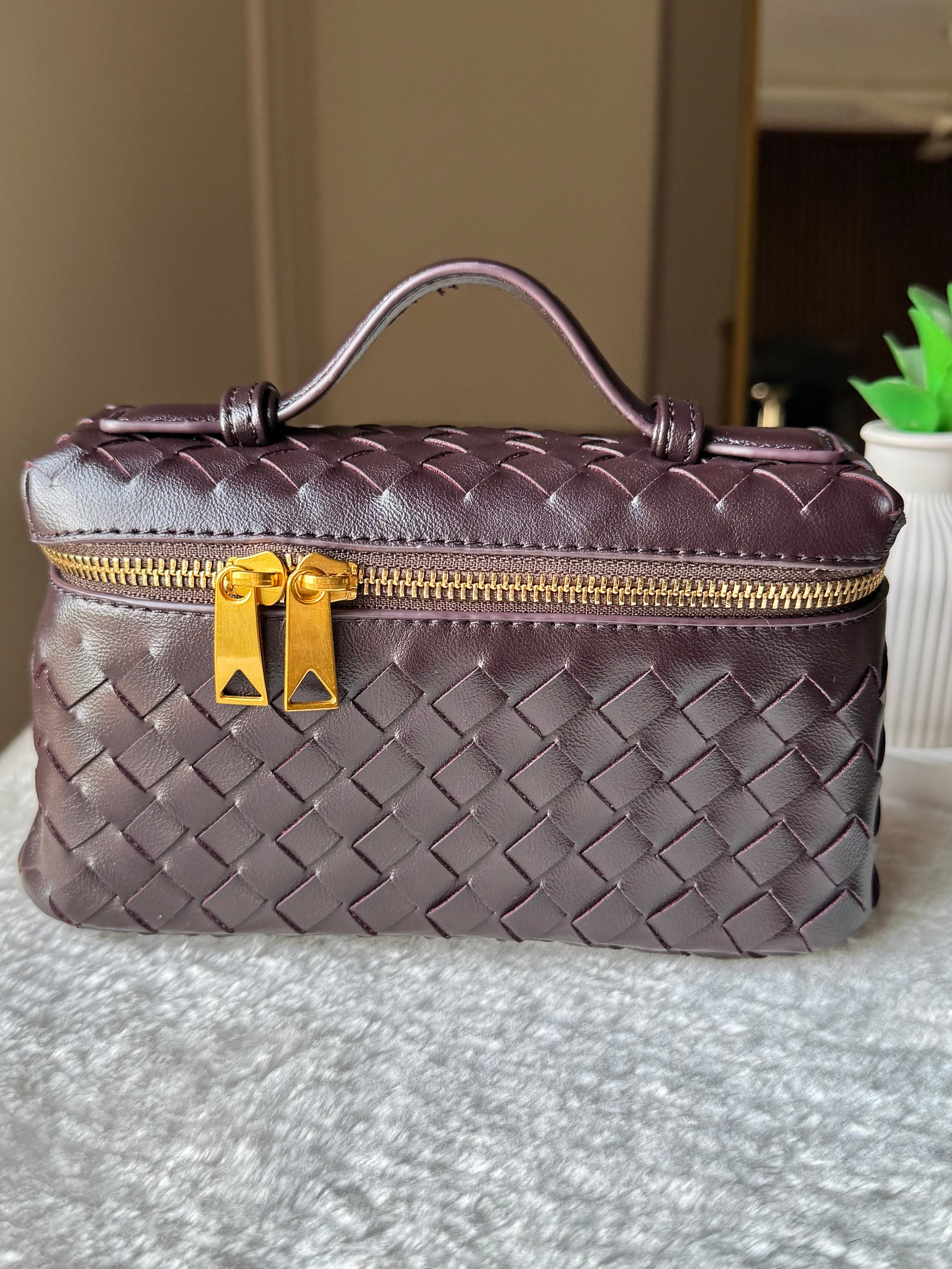 JW Pie Woven Bag with Long Strap (Magenta Purple)