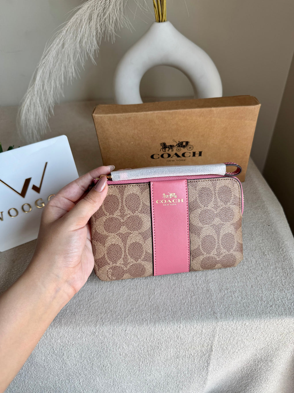 High Quality Wristlet - Apricot Pink