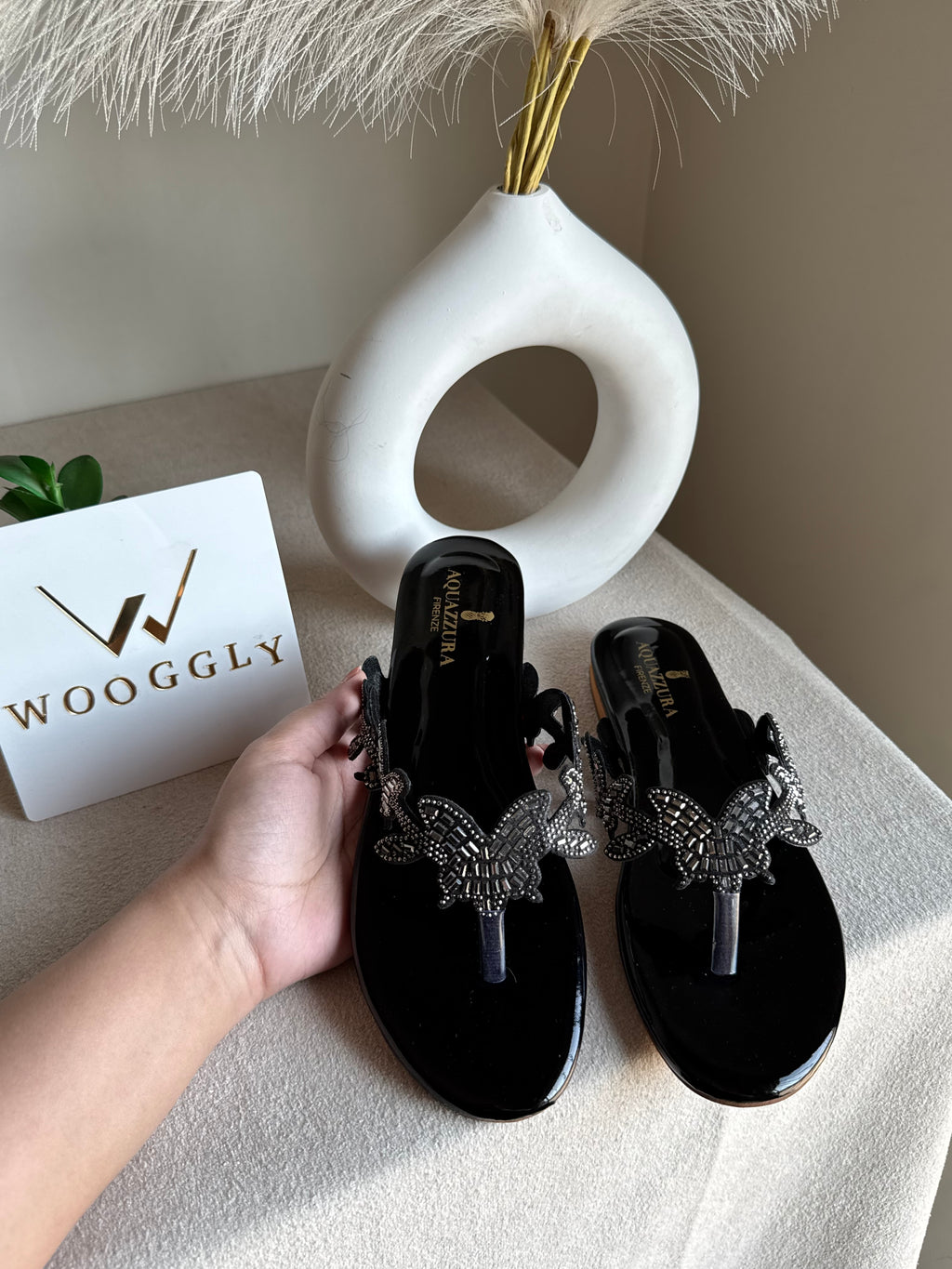 Aquazzura Pretty Slides - Black