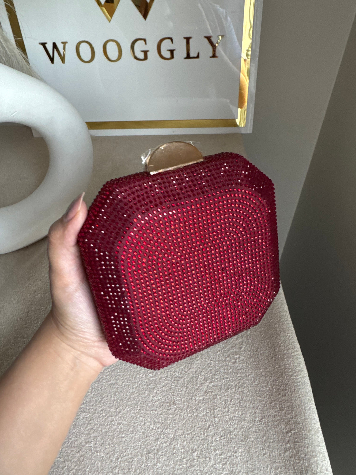 AYLA CLUTCH Red