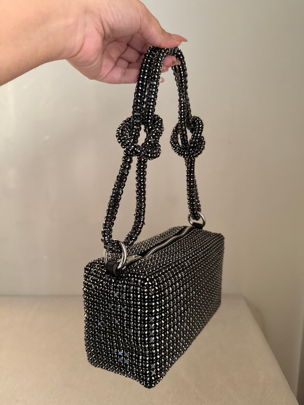 Alexander Wang Rhinestone Evening Clutch (Black)