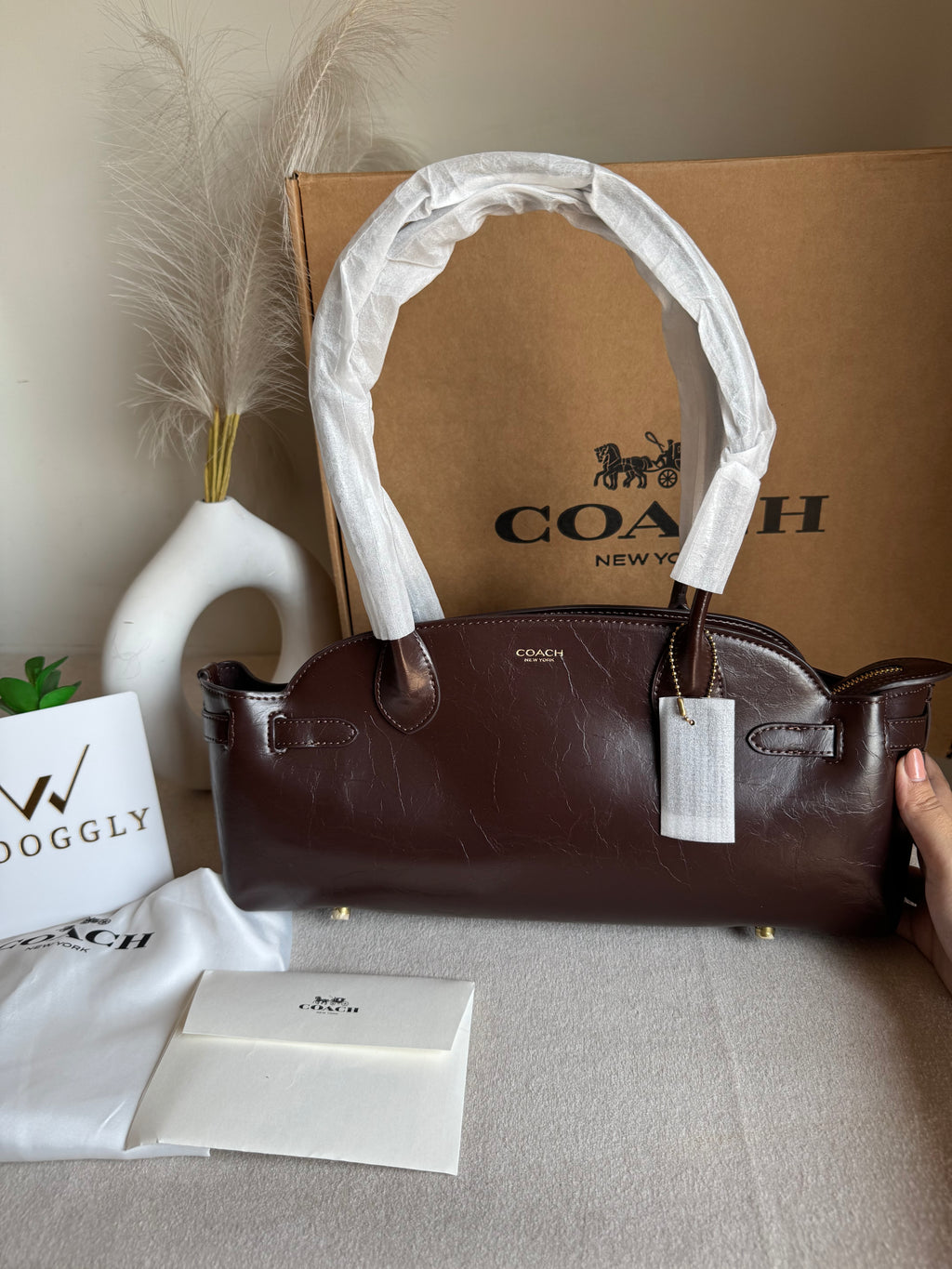 COACH Empire Bag EXTREMELY PREMIUM (Coffee) - BOX PACKING