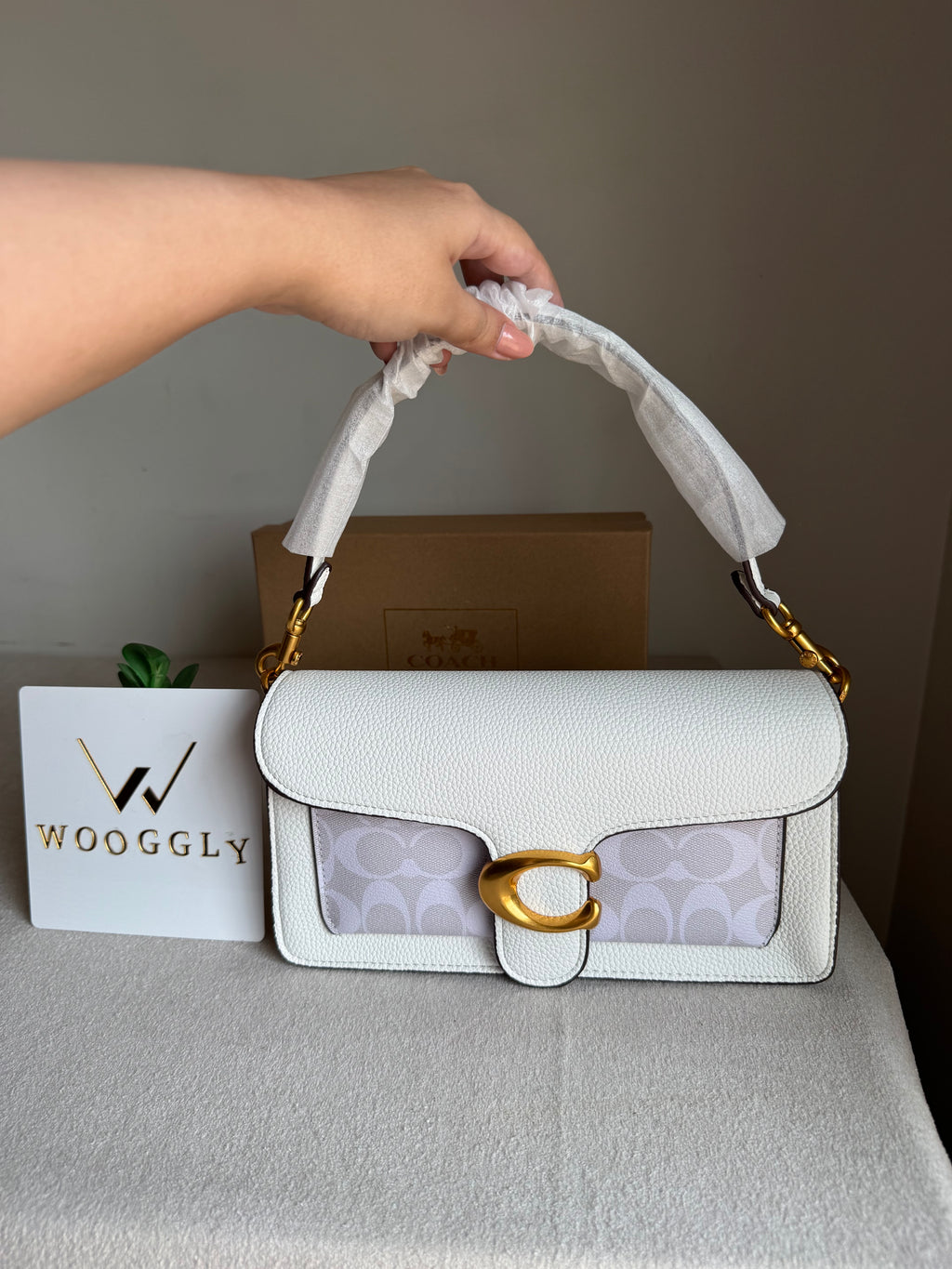 COACH TABBY Canvas White Good Quality -  BOX PACKING