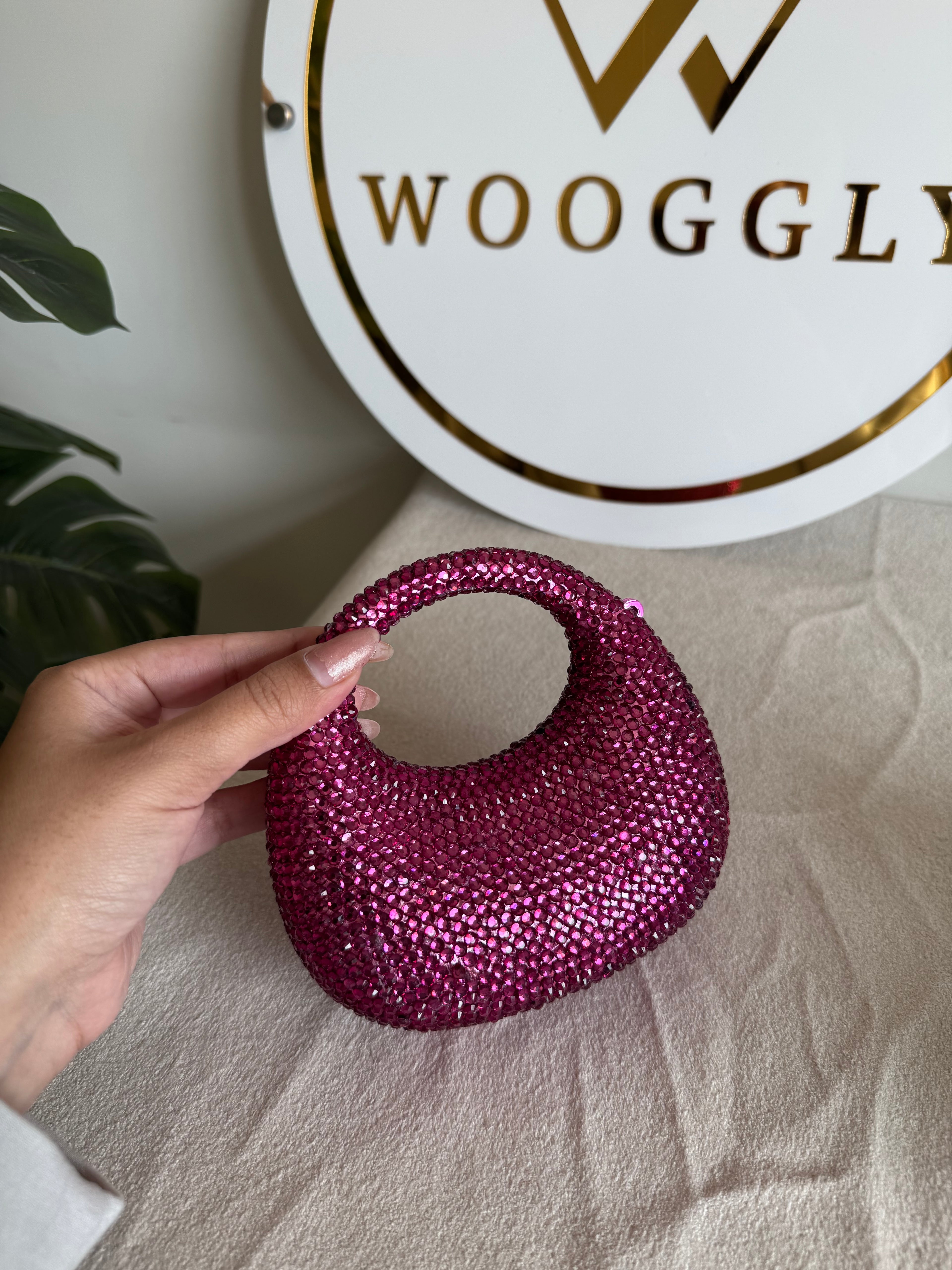 Viral Swarovski Clutch - Mini Pink