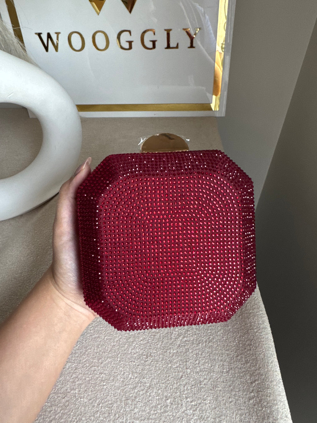AYLA CLUTCH Red