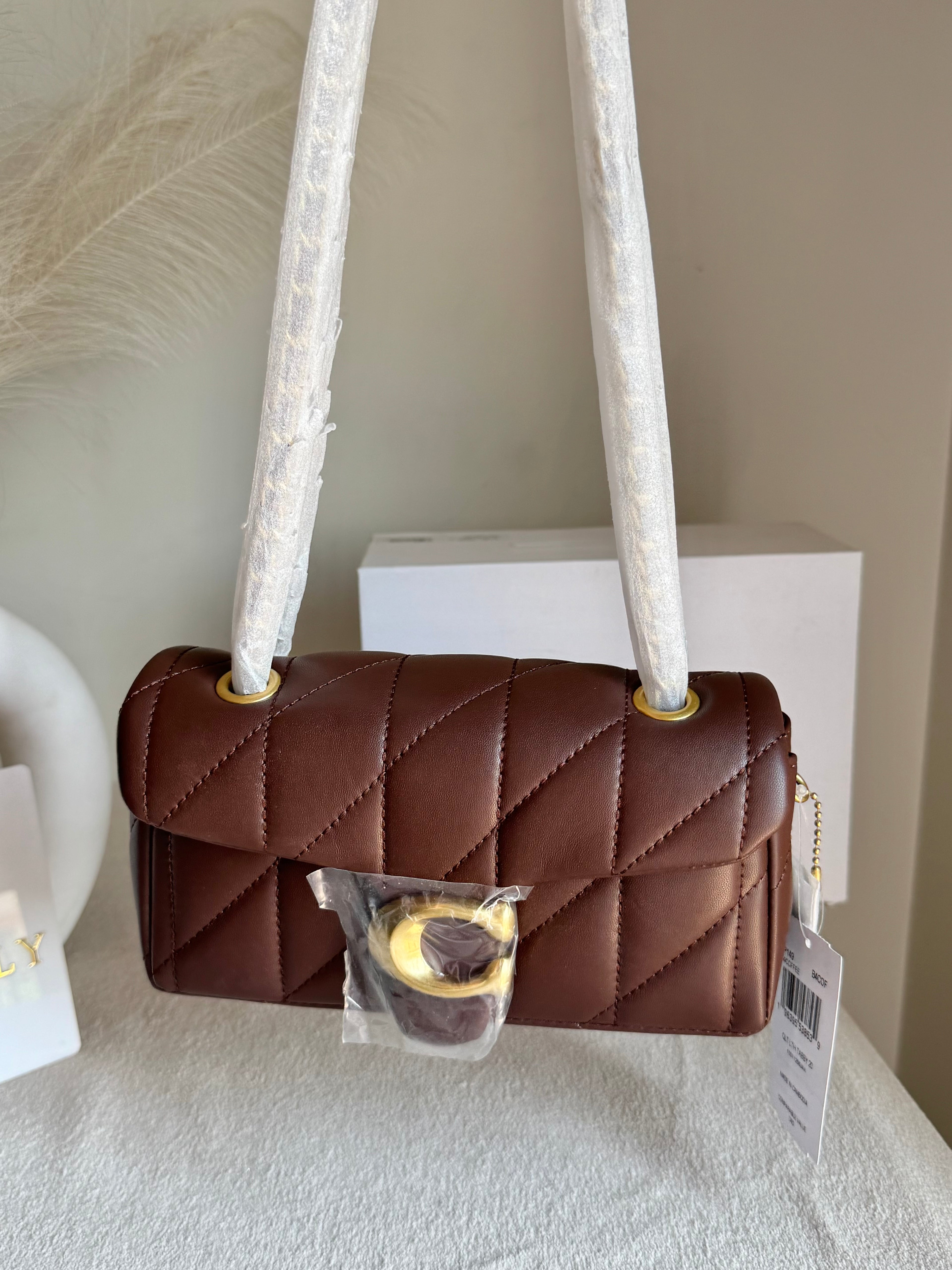Mini COACH Quilted Tabby (Chocolate Brown) - BOX PACKING