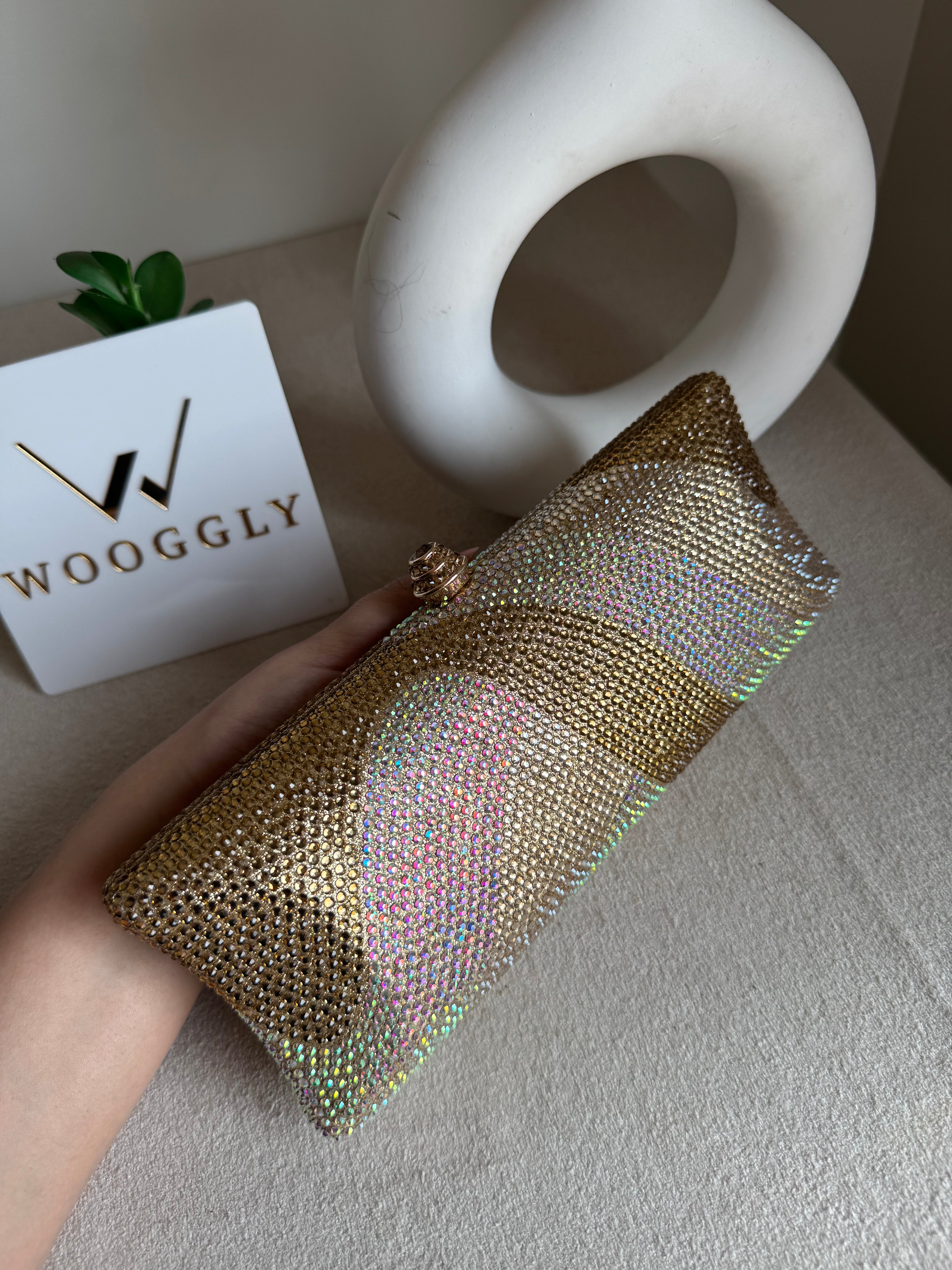 High Quality Élan Clutch - Multi Champagne