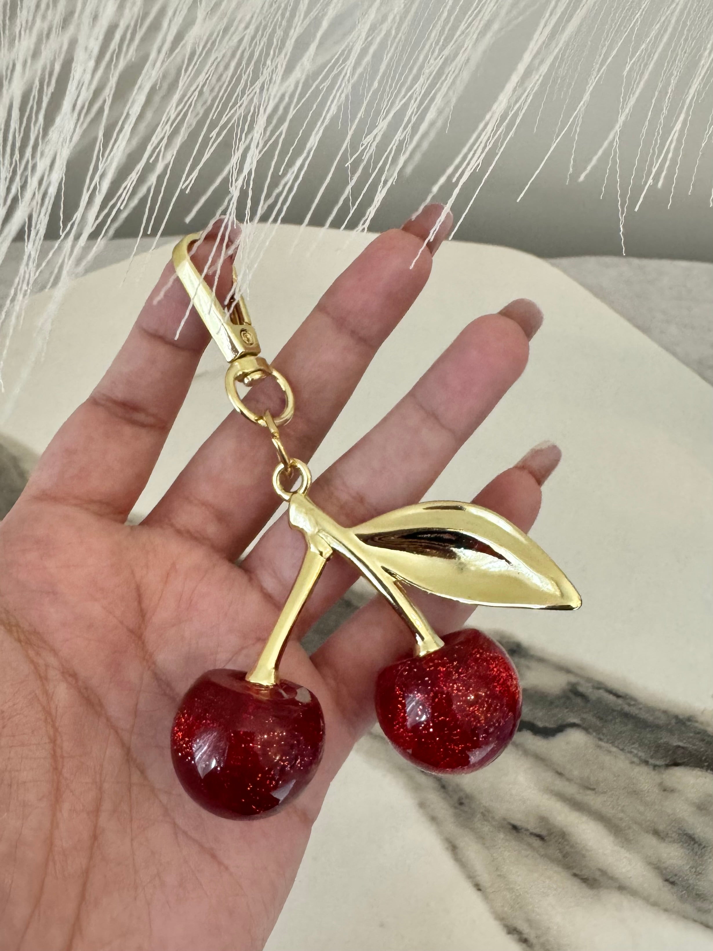 Trendy Cherry Bag Charm