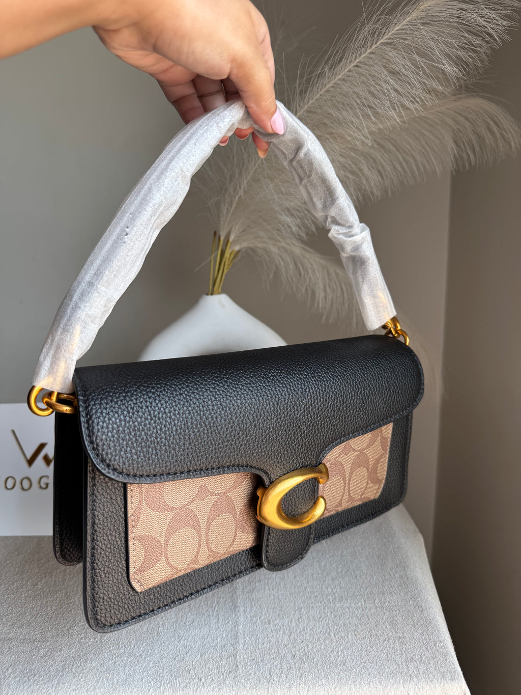 COACH TABBY Black & Khaaki Good Quality -  BOX PACKING