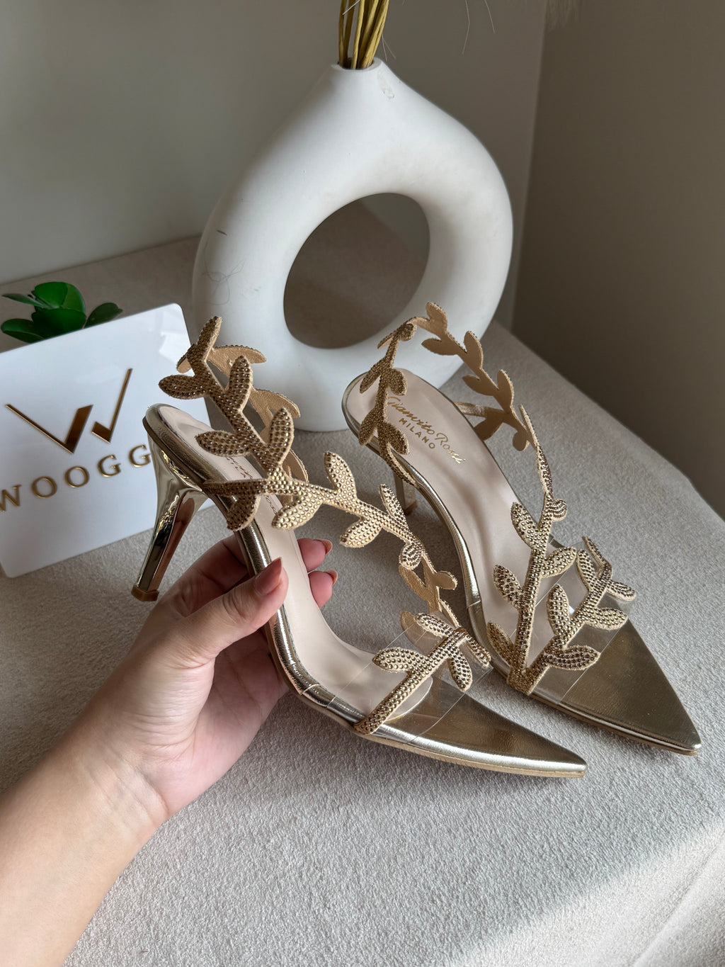 Gianvitto Rossi Heels Glitter Champagne