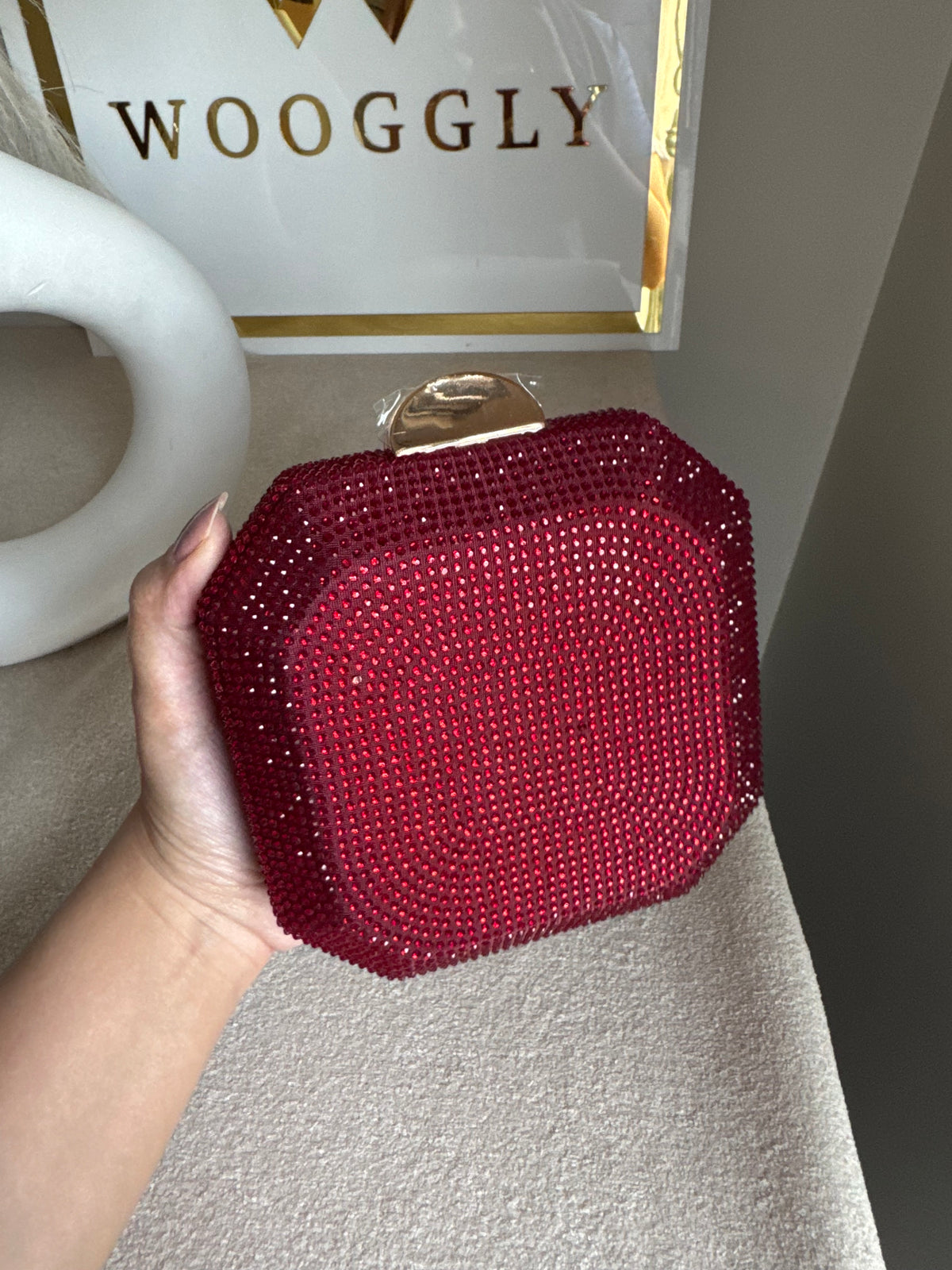 AYLA CLUTCH Red