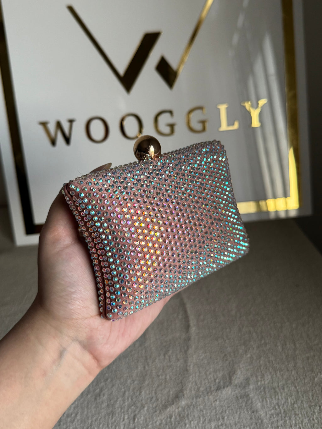 Muse Swarovski Clutch - Peach