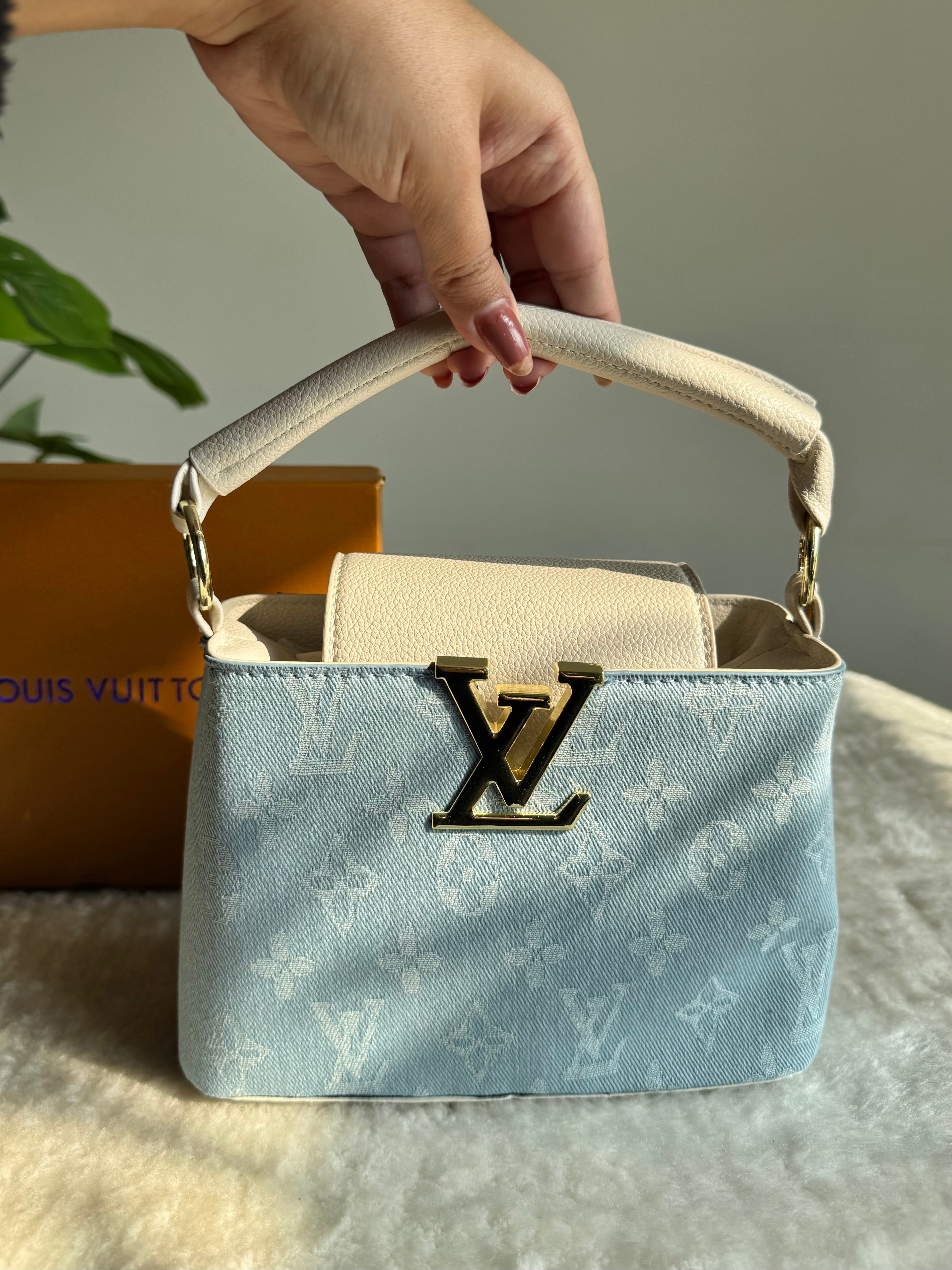 LV BAG PREMIUM QUALITY (Baby Blue) - BOX PACKING