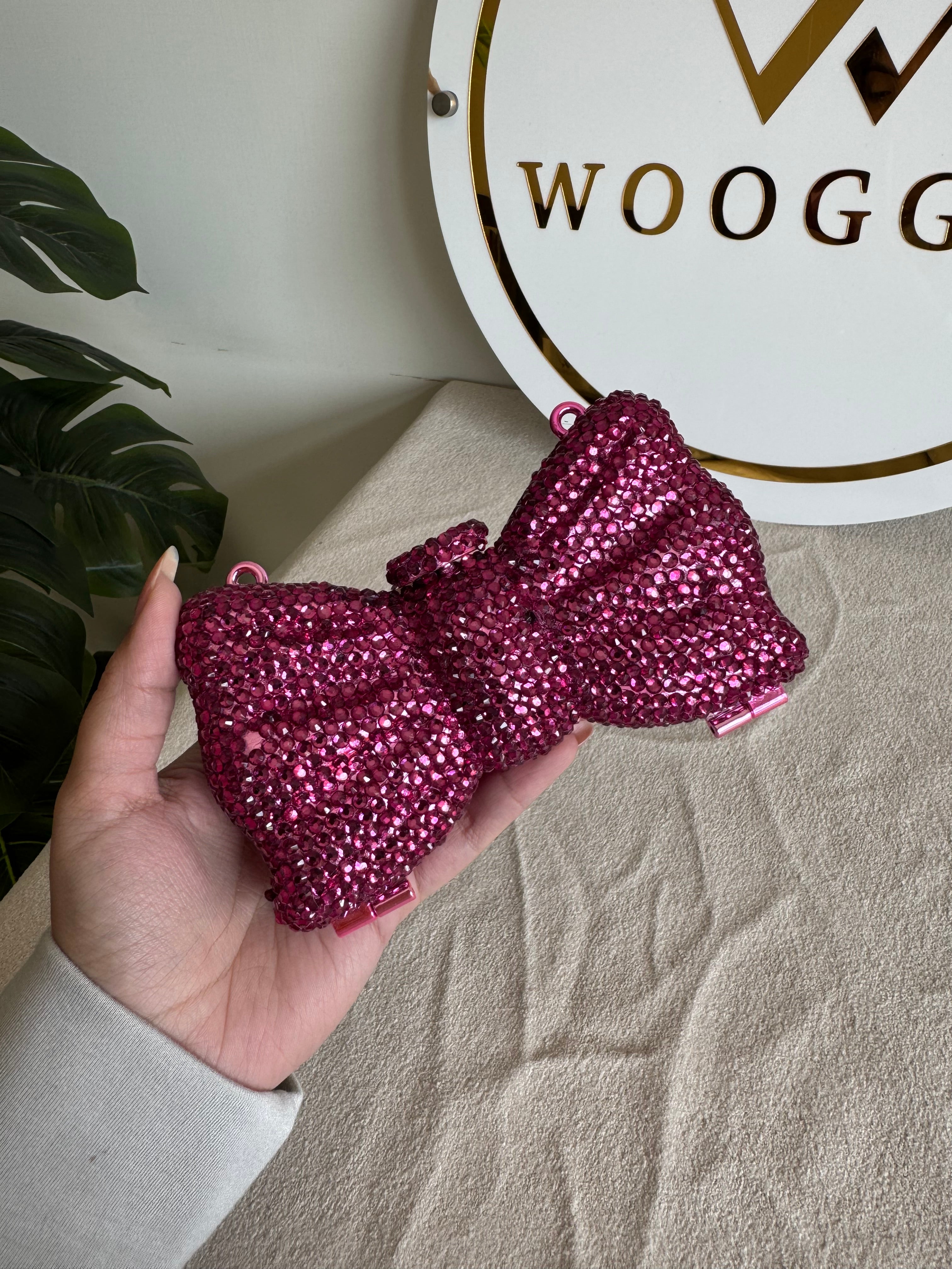 Swarovski Bow Clutch - Pink