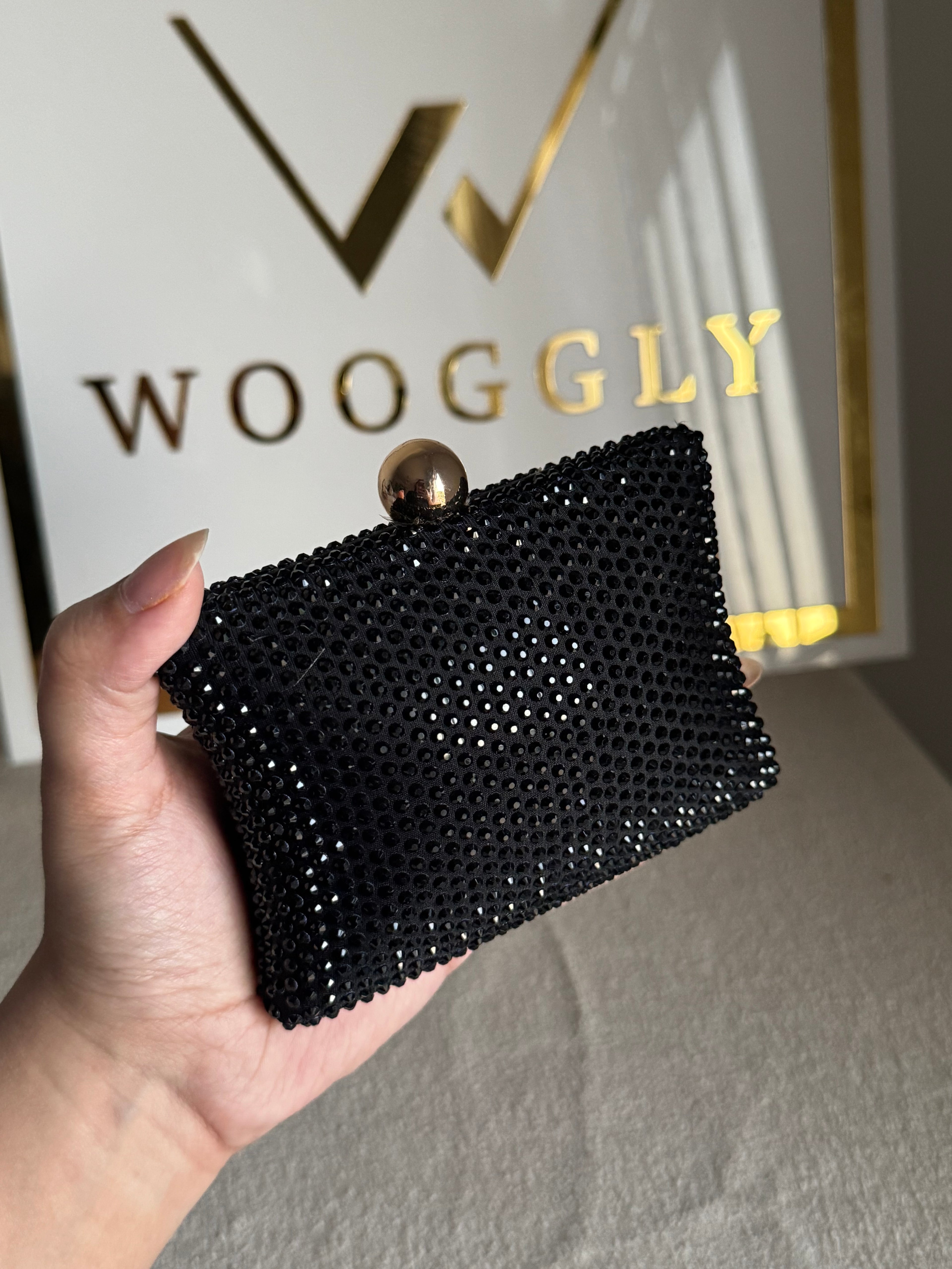 Muse Swarovski Clutch - Black