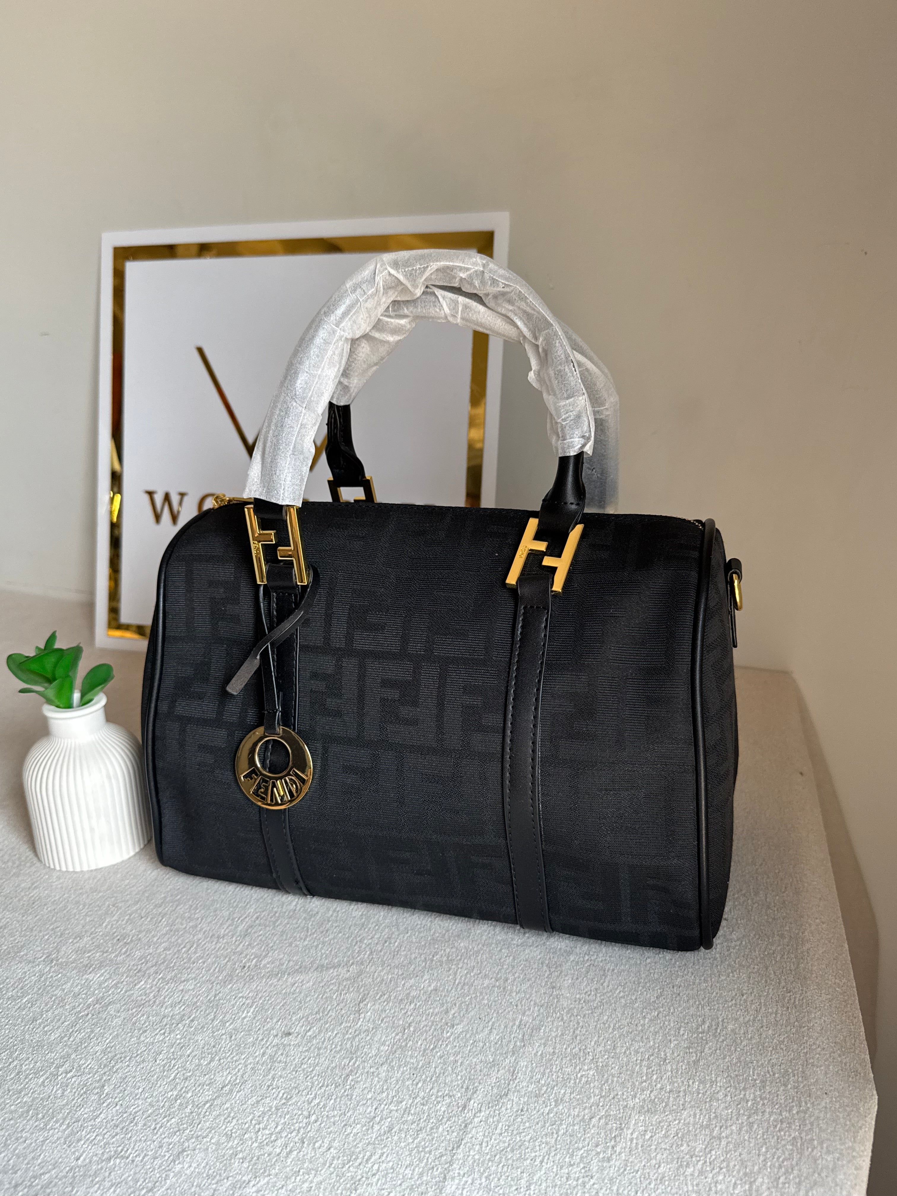 Fendi Signature Hand Bag - Signature Black