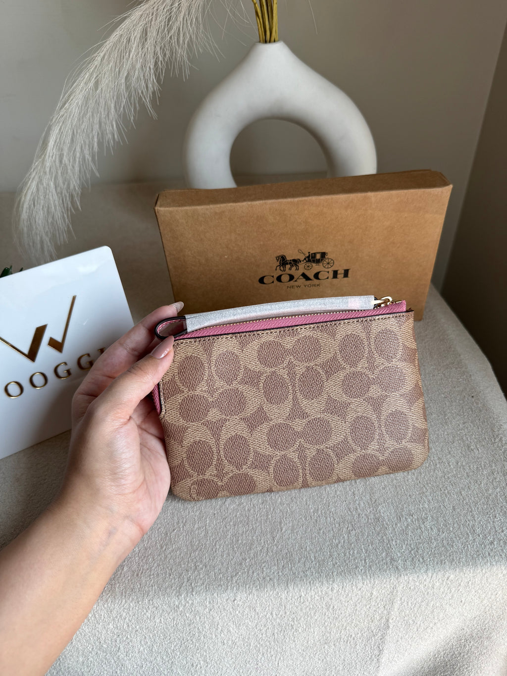 High Quality Wristlet - Apricot Pink