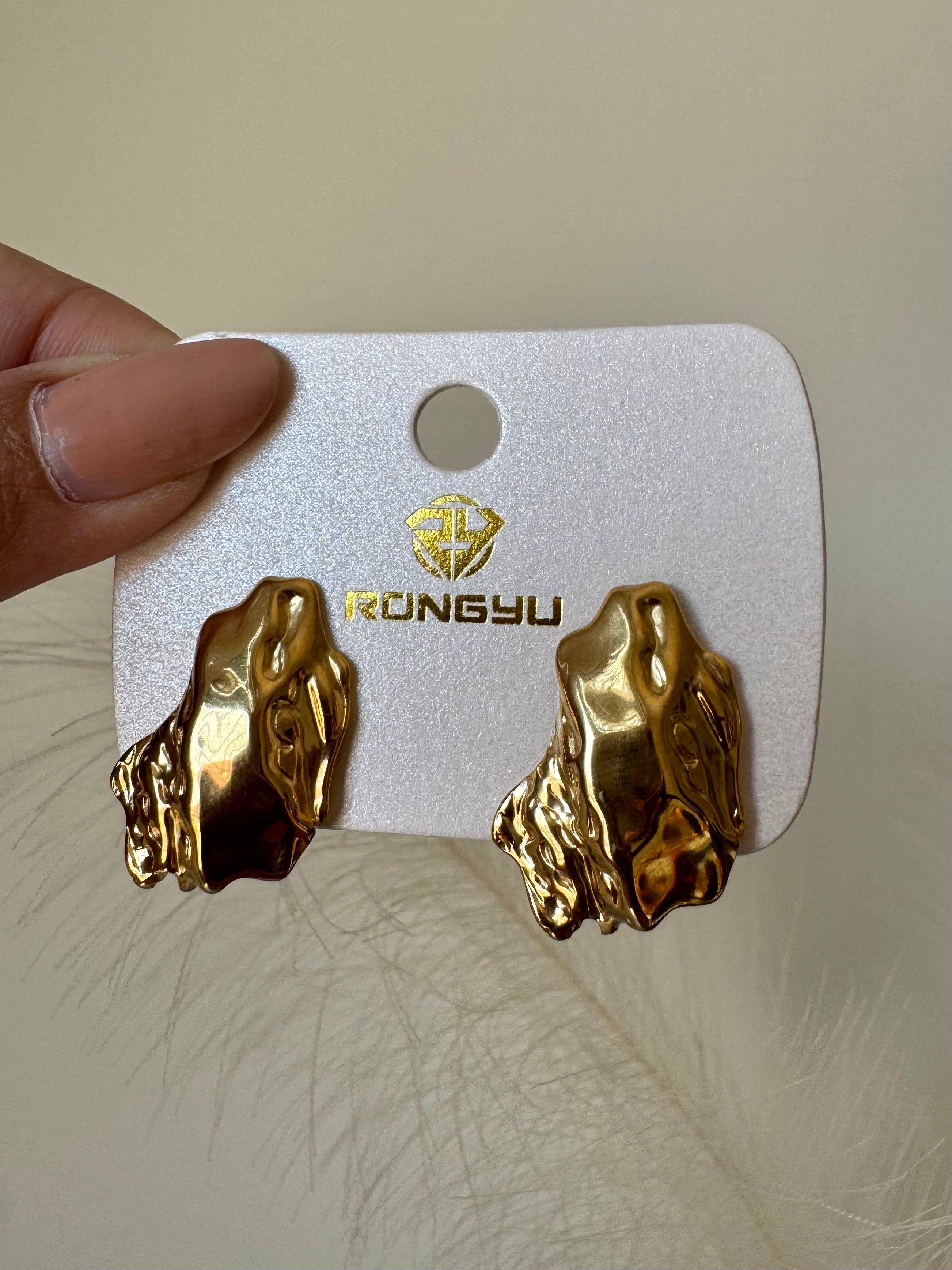 Radiant Majesty Earrings - 18K Gold Plated