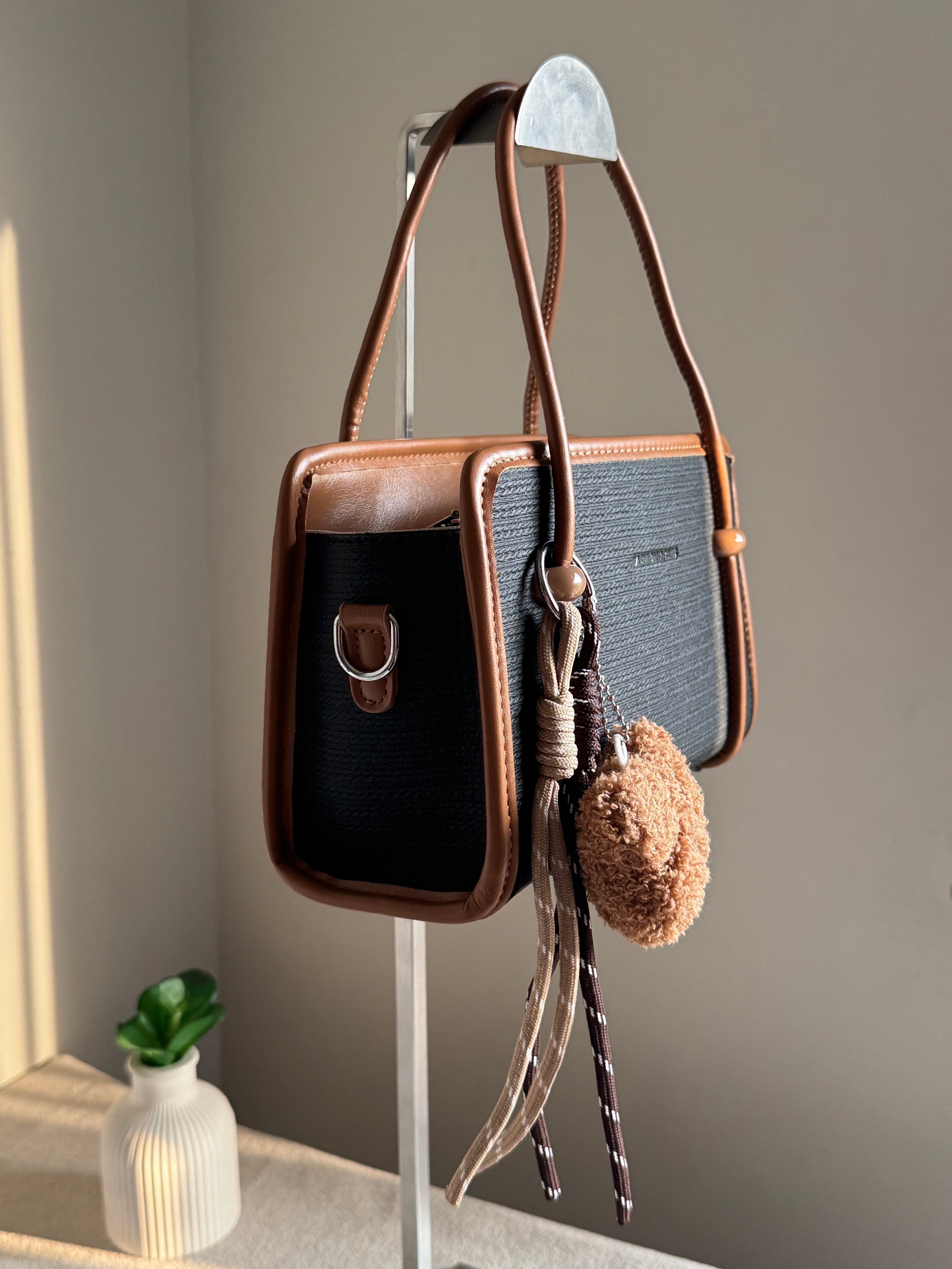 Coco Black Teddy Bag with Teddy Bag Charm