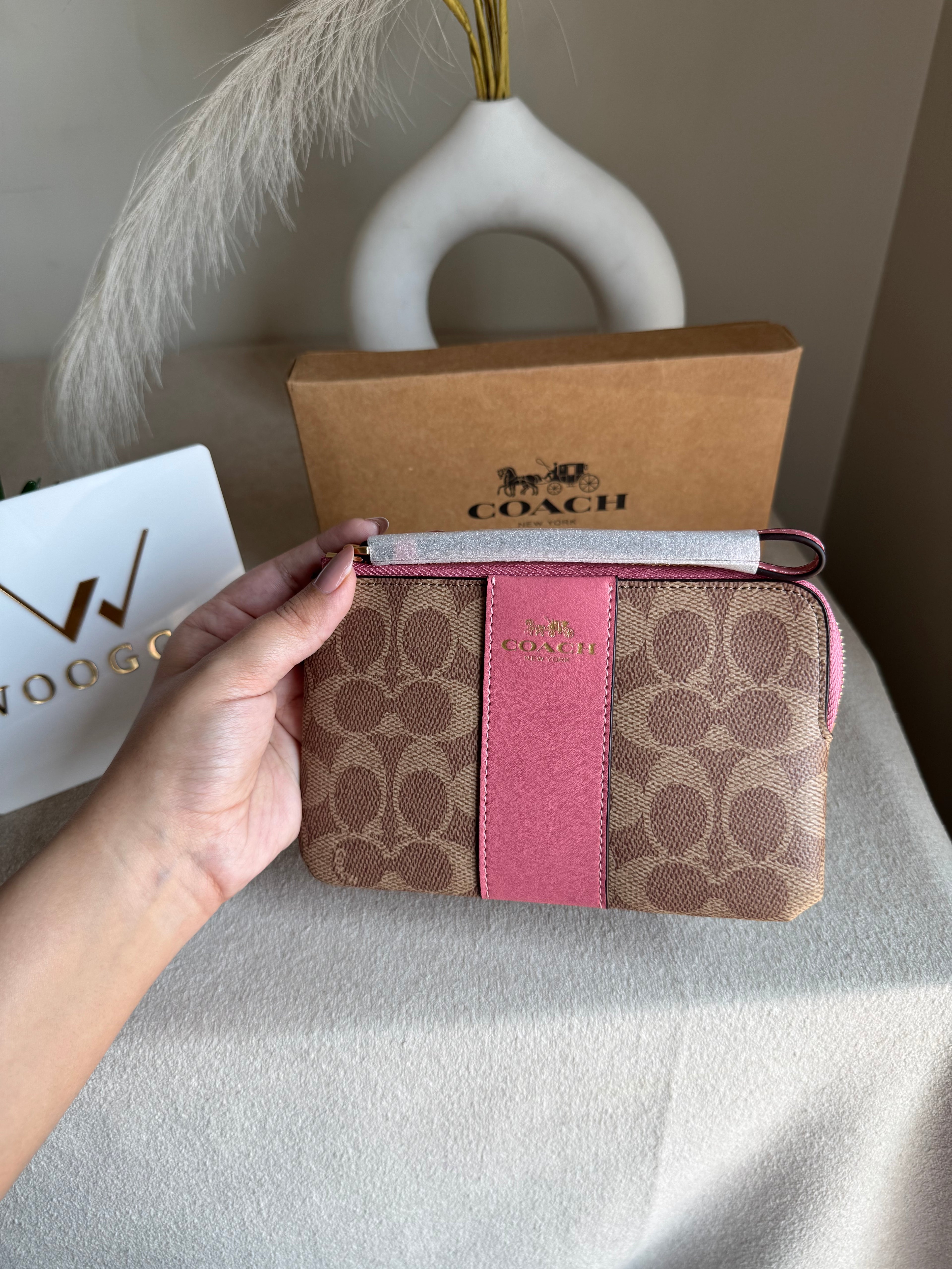 High Quality Wristlet - Apricot Pink