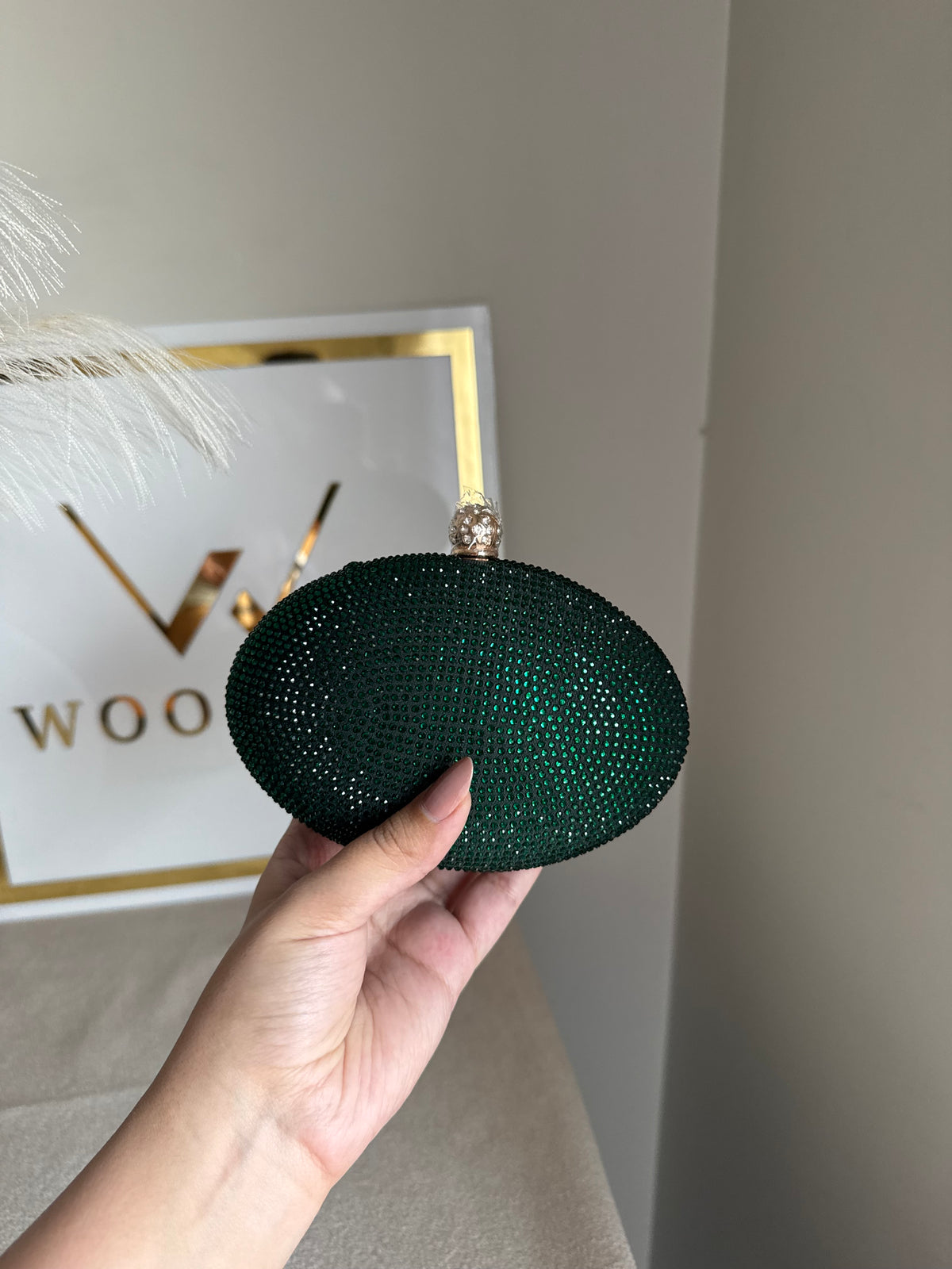 Lyla Clutch - Emerald Green