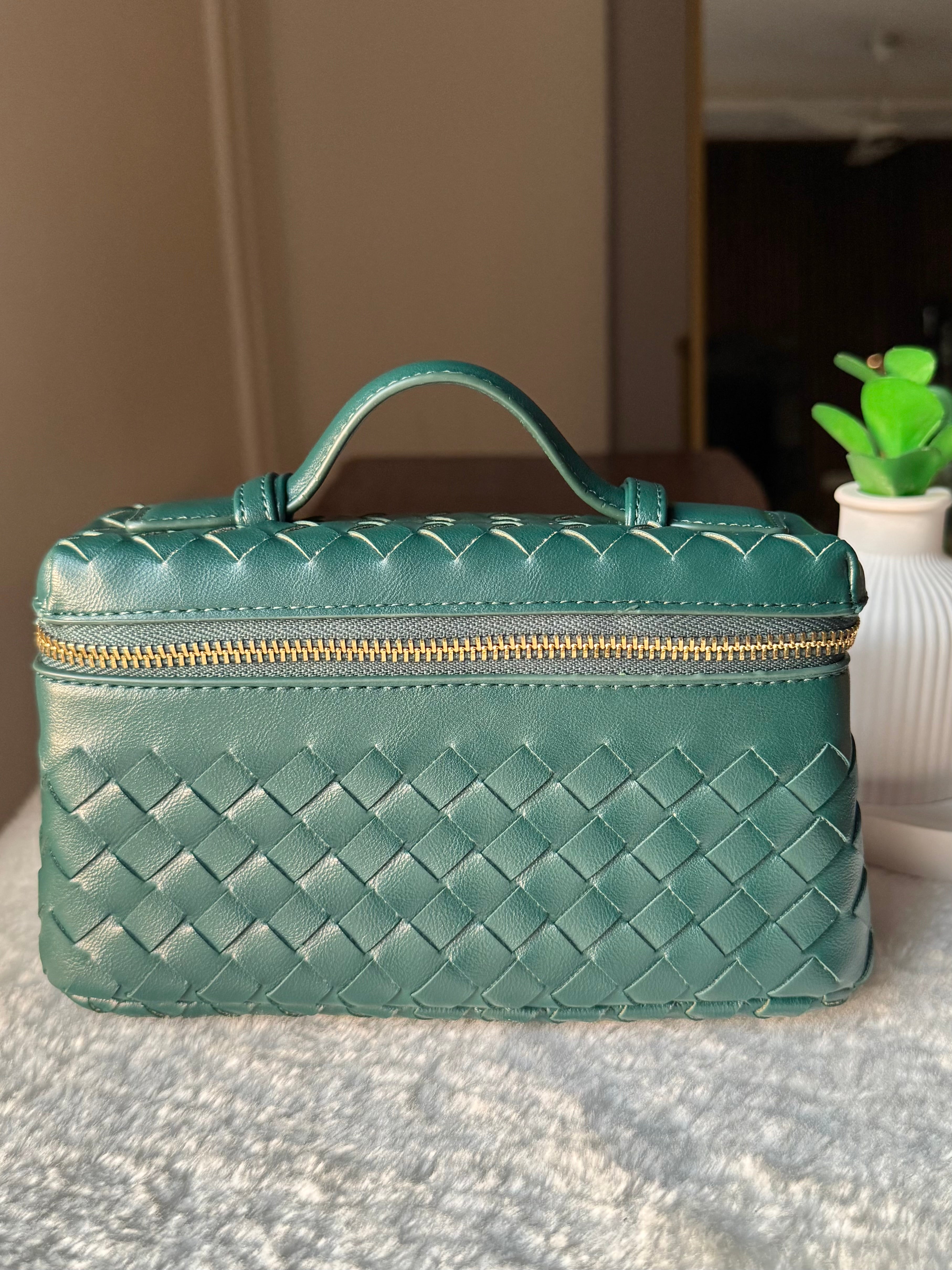 JW Pie Woven Bag with Long Strap (Emerald Green)