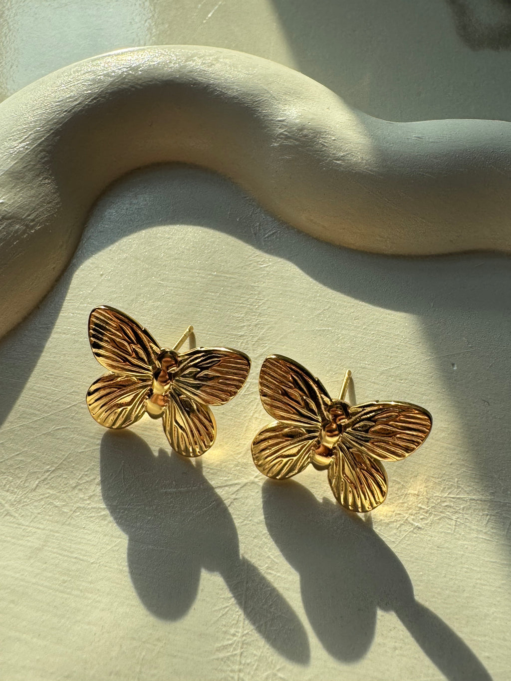 Butterfly Glow Earrings - 18K Gold Plated