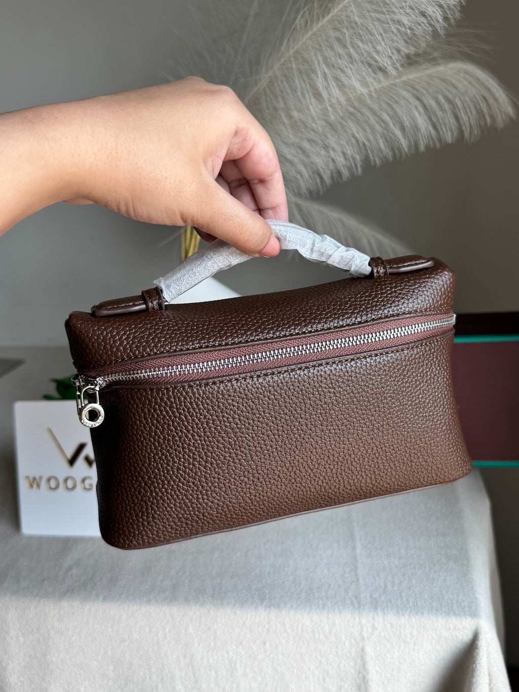 Loro Piana Premium Signature Bag - Burgandy